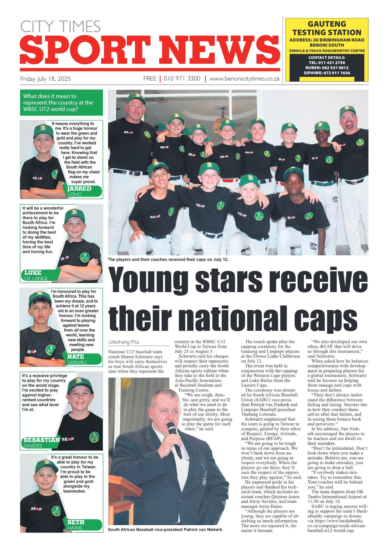 Benoni City Times 18 July 2025 page 8