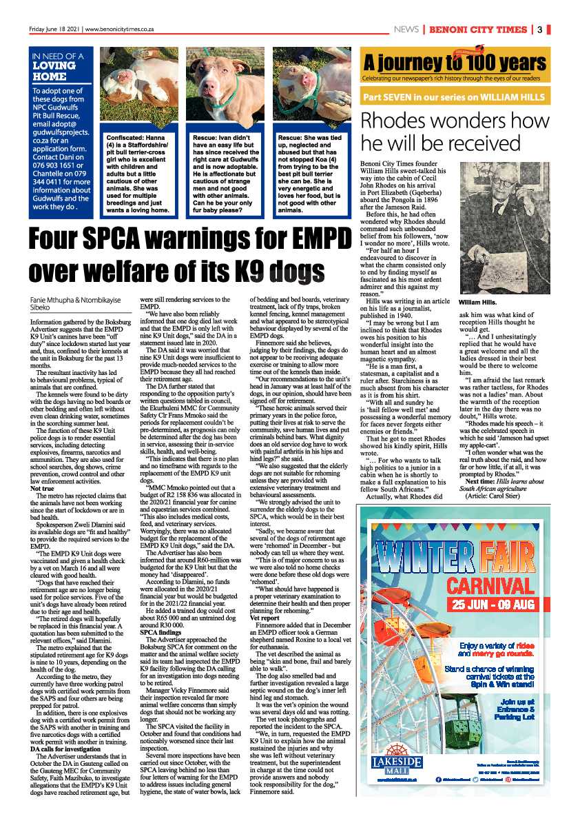 Benoni City Times 18 June 2021 page 3