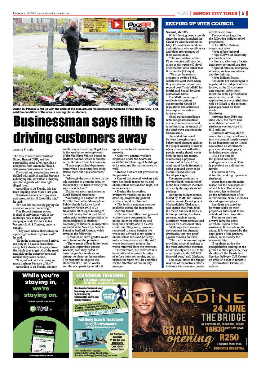Benoni City Times 18 June 2021 page 5