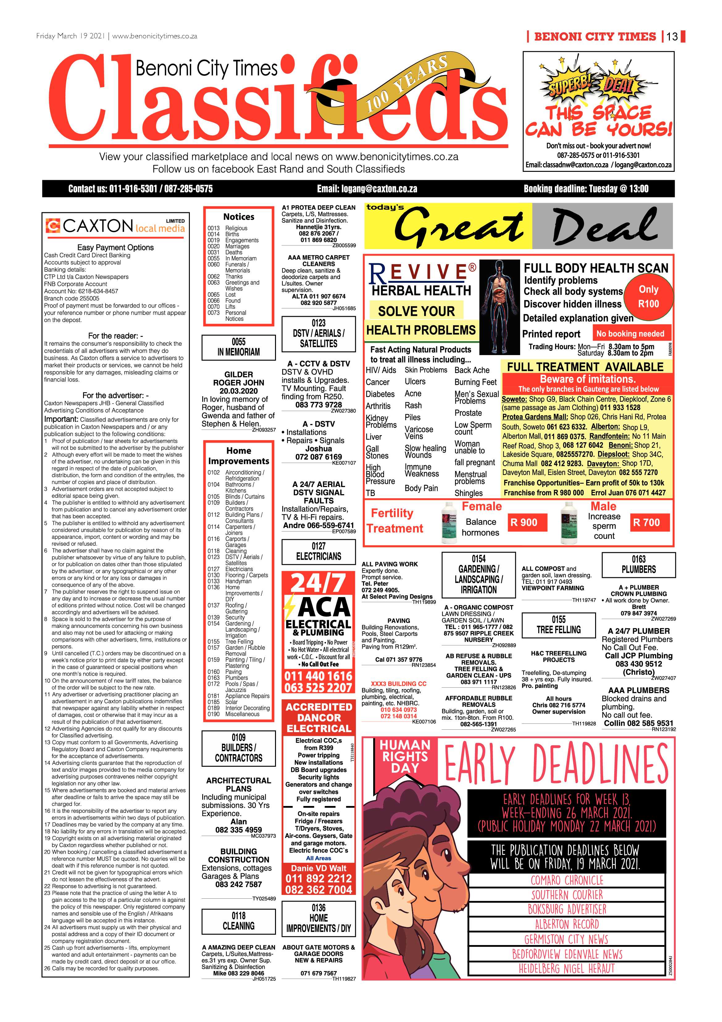 Benoni City Times 18 March 2021 page 13