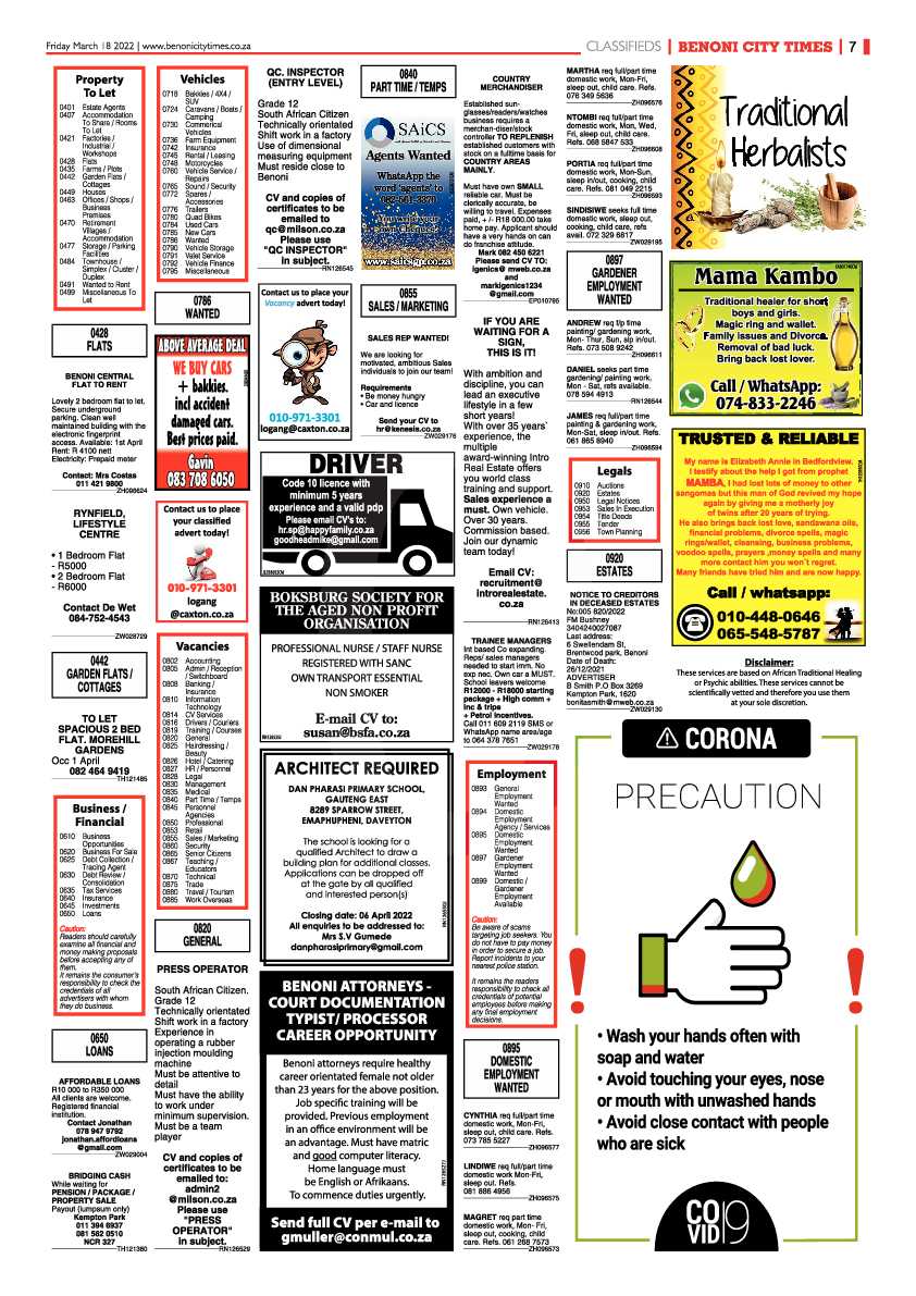 Benoni City Times 18 March 2022 page 7