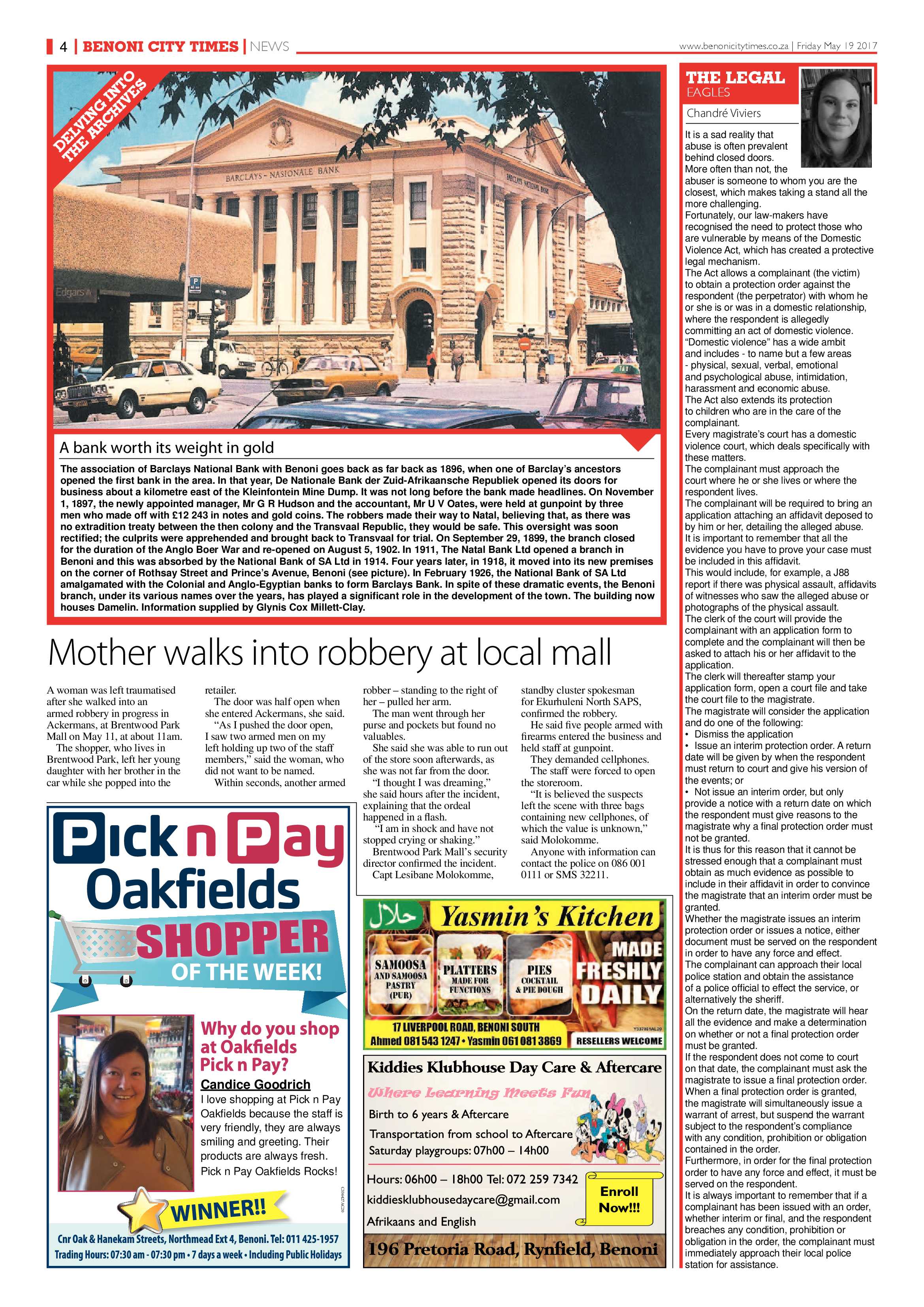 Benoni City Times 18 May 2017 page 4