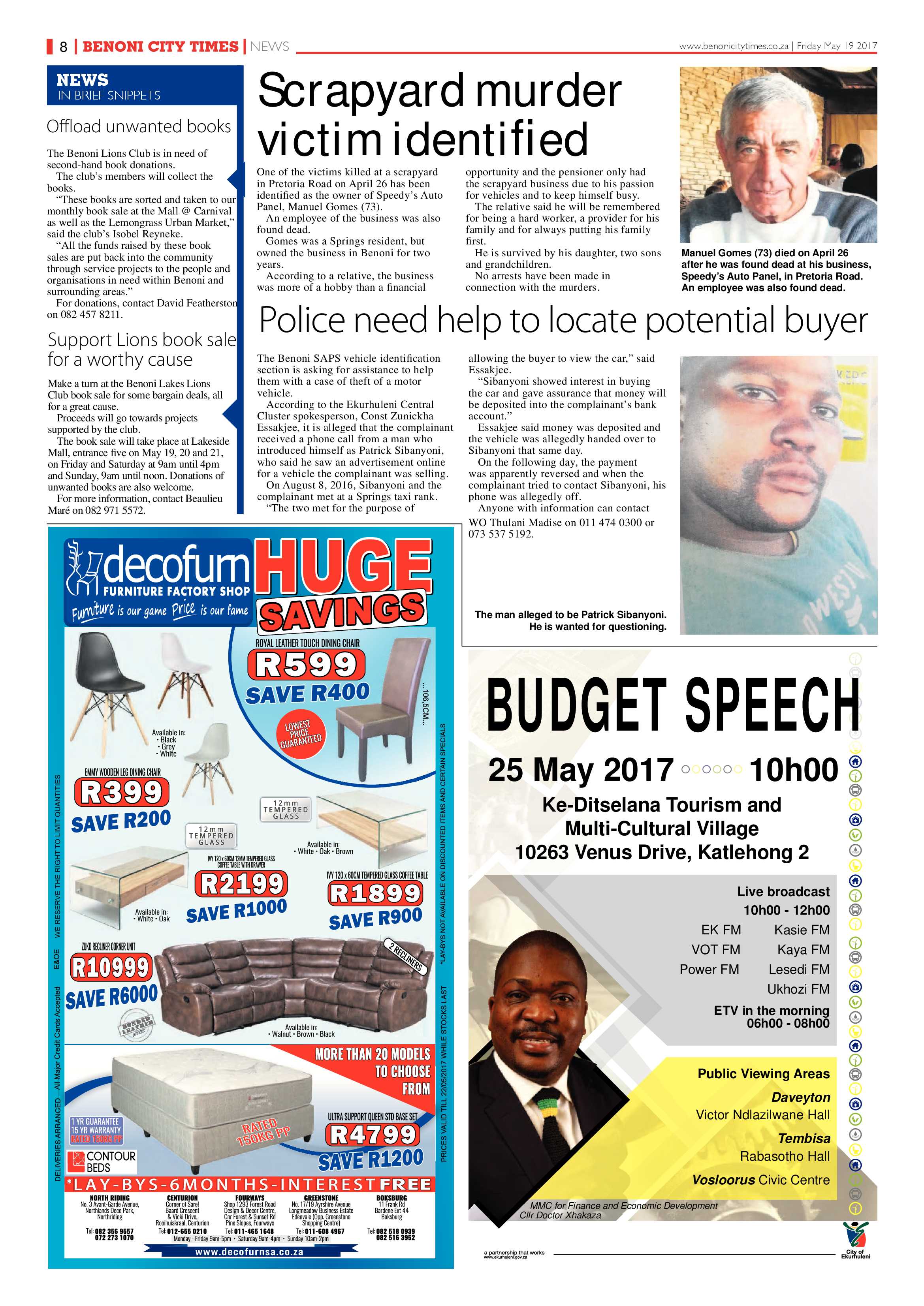 Benoni City Times 18 May 2017 page 8