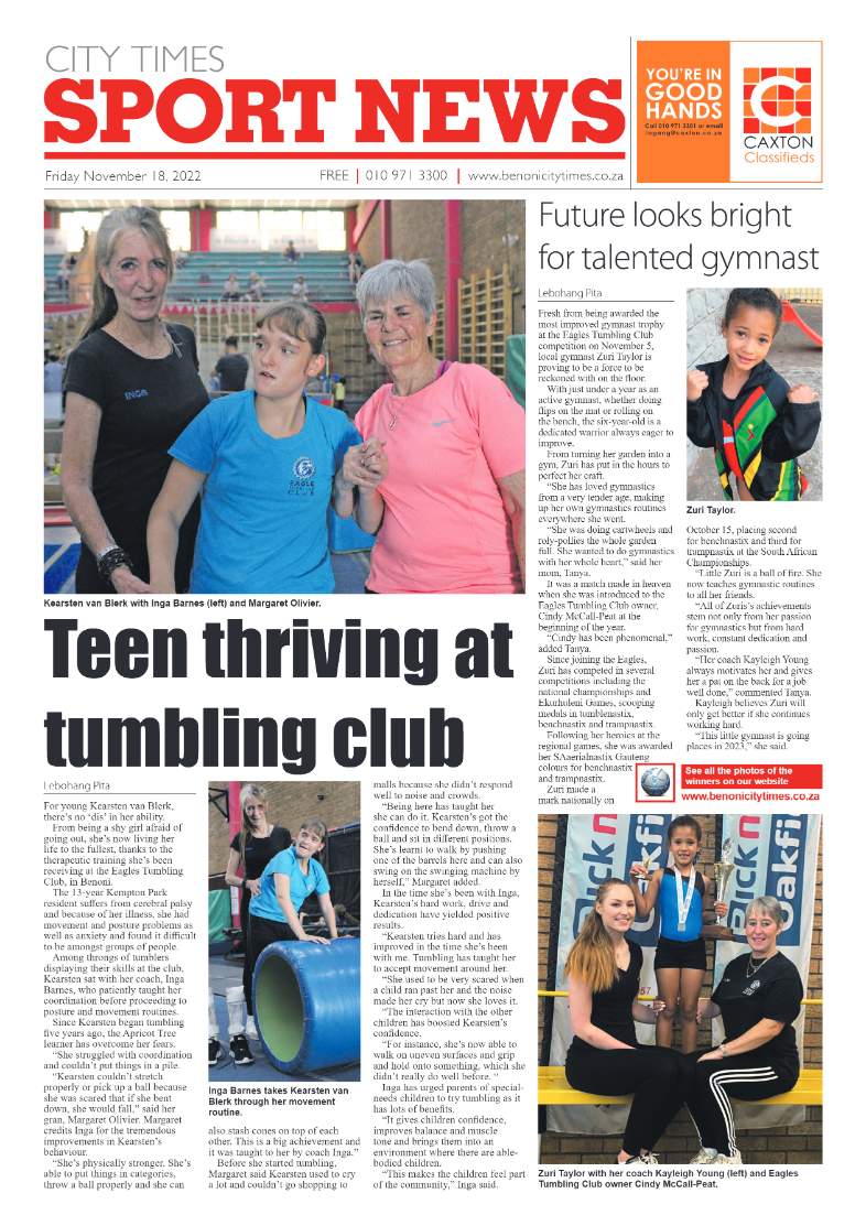 Benoni City Times 18 Nov 2022 page 12