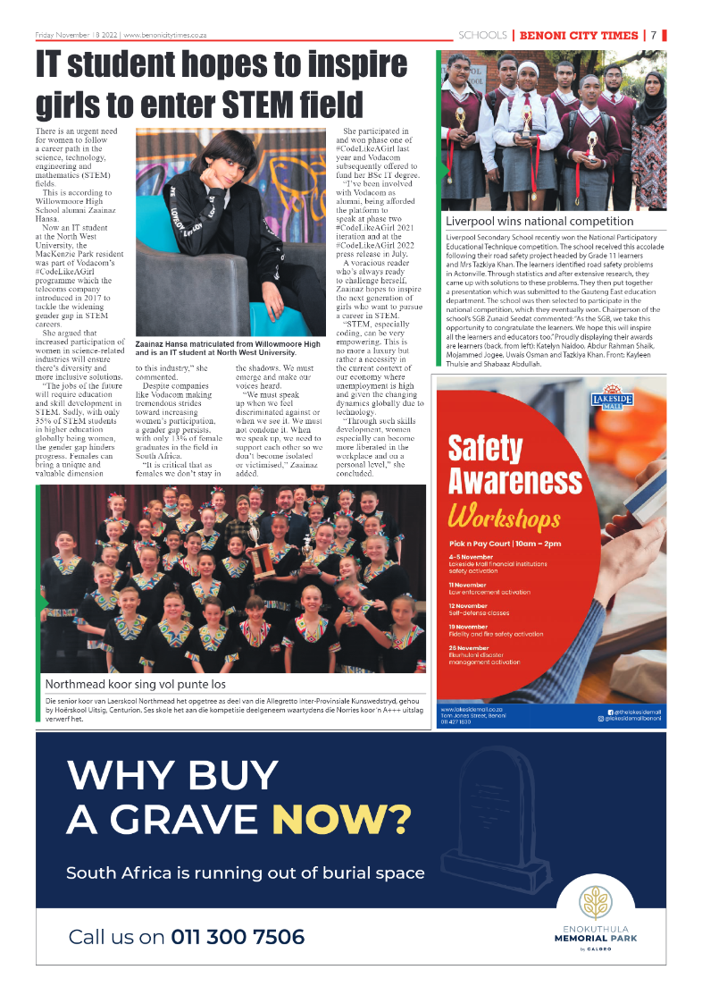Benoni City Times 18 Nov 2022 page 7