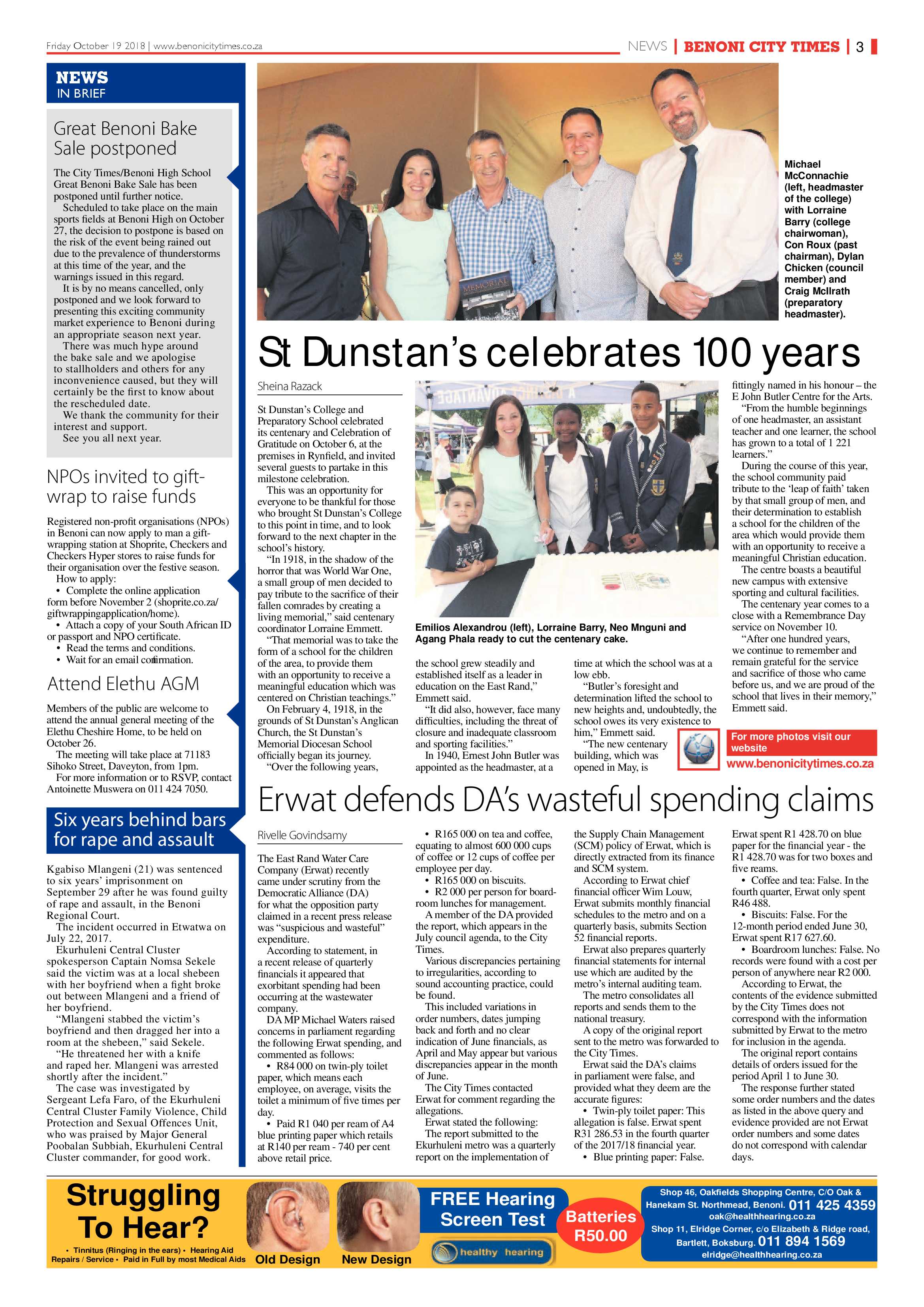 Benoni City Times 18 October 2018 page 3