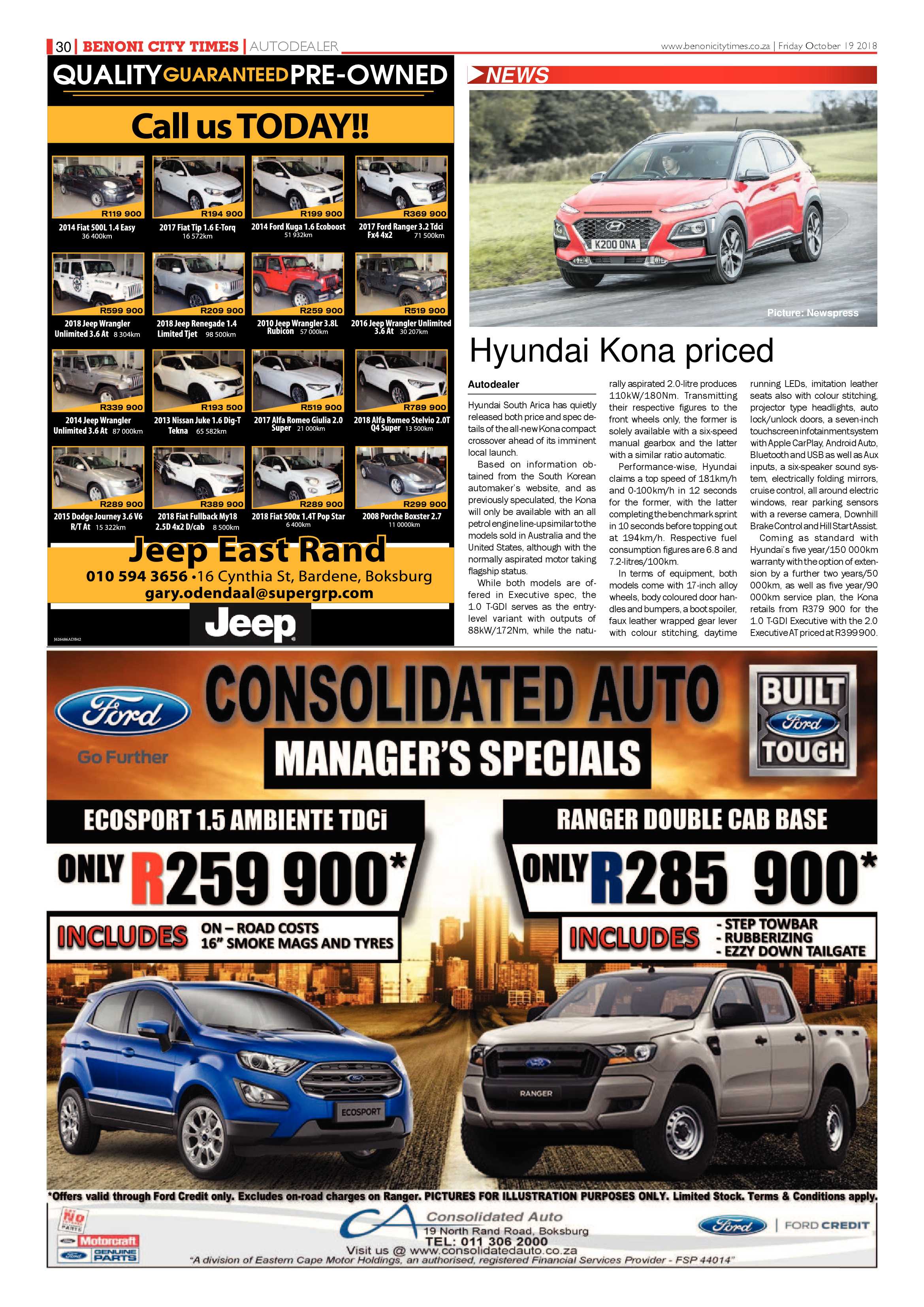 Benoni City Times 18 October 2018 page 30