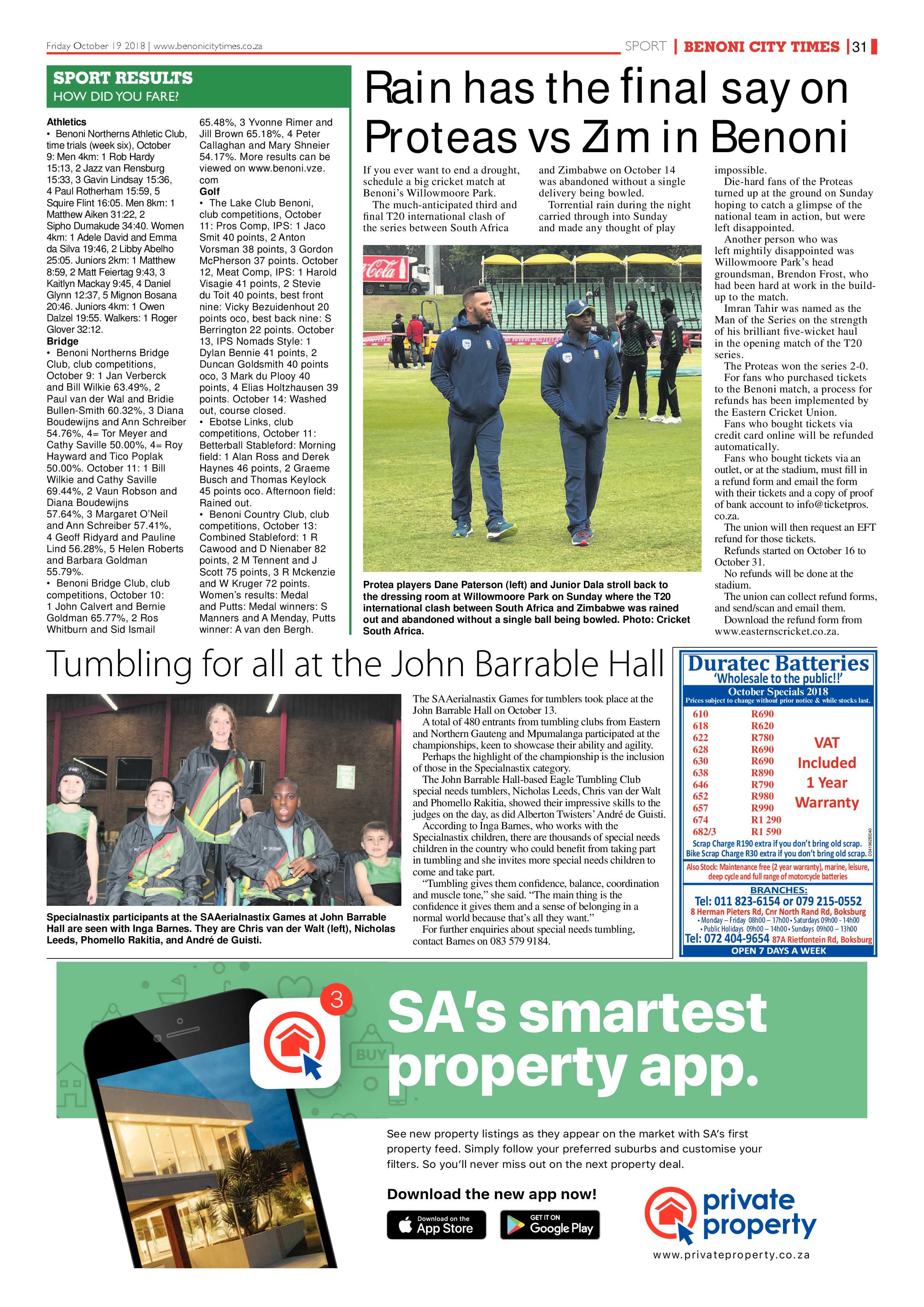 Benoni City Times 18 October 2018 page 31