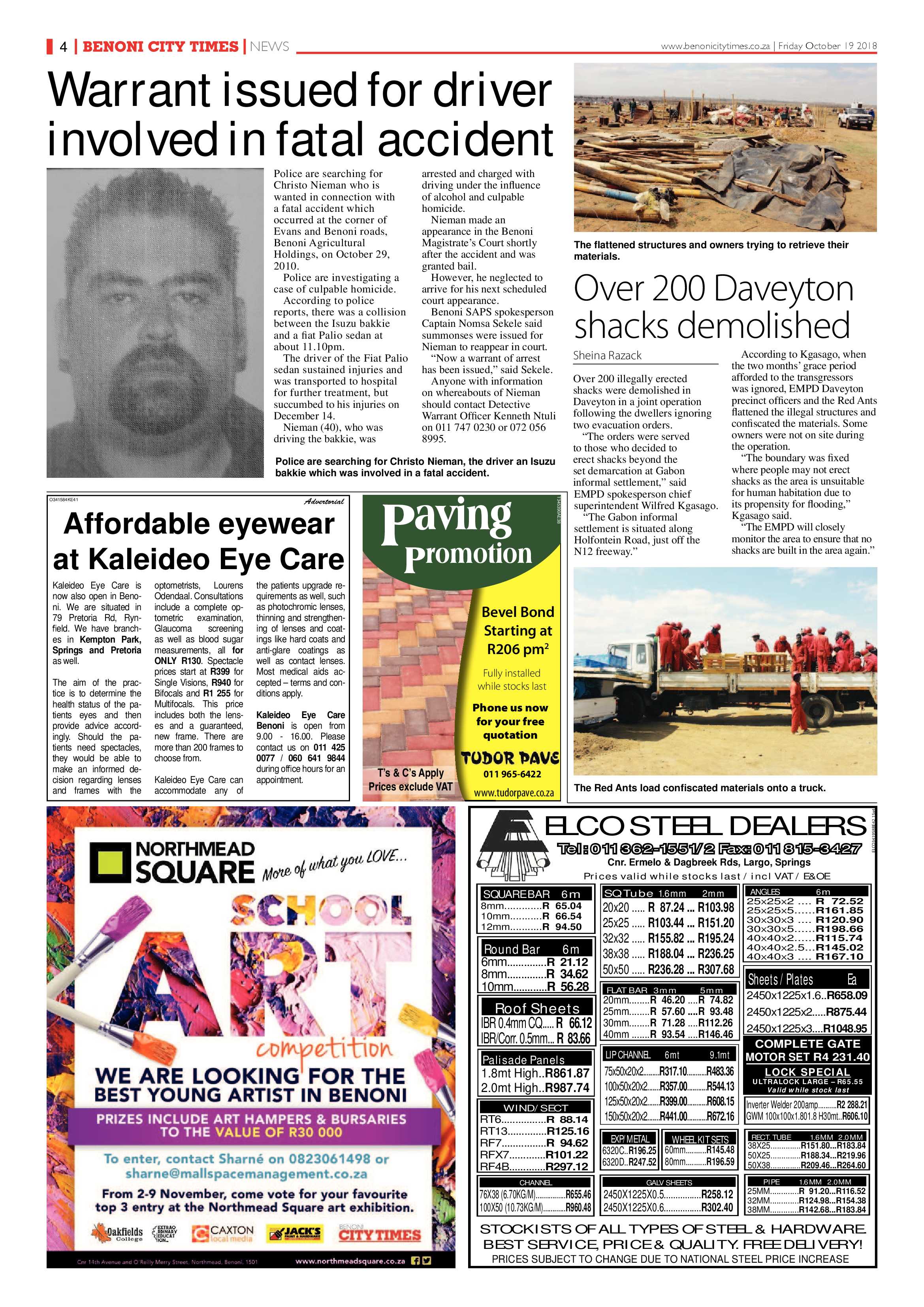 Benoni City Times 18 October 2018 page 4