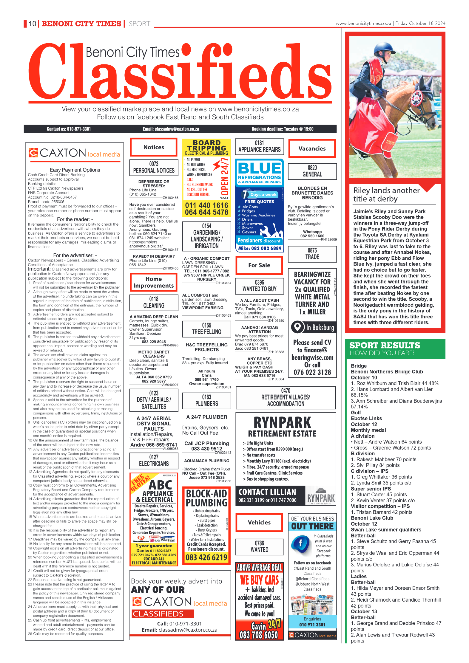 Benoni City Times 18 October 2024 page 10