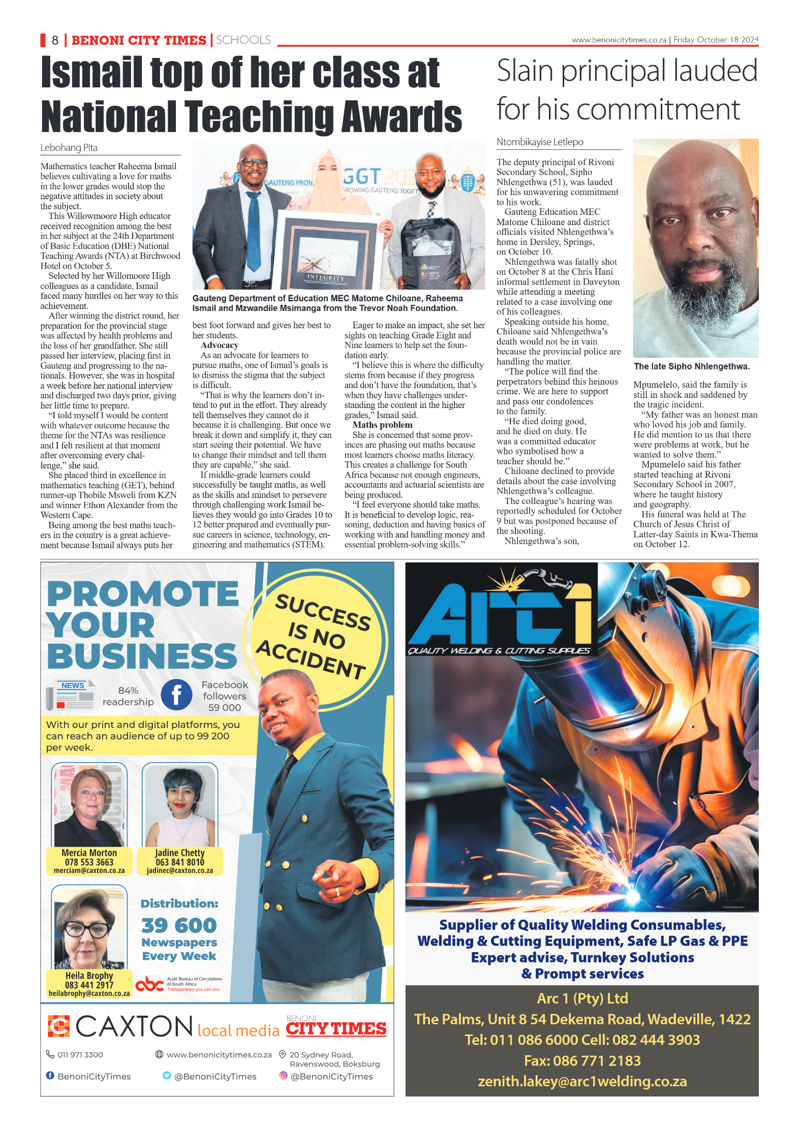 Benoni City Times 18 October 2024 page 8