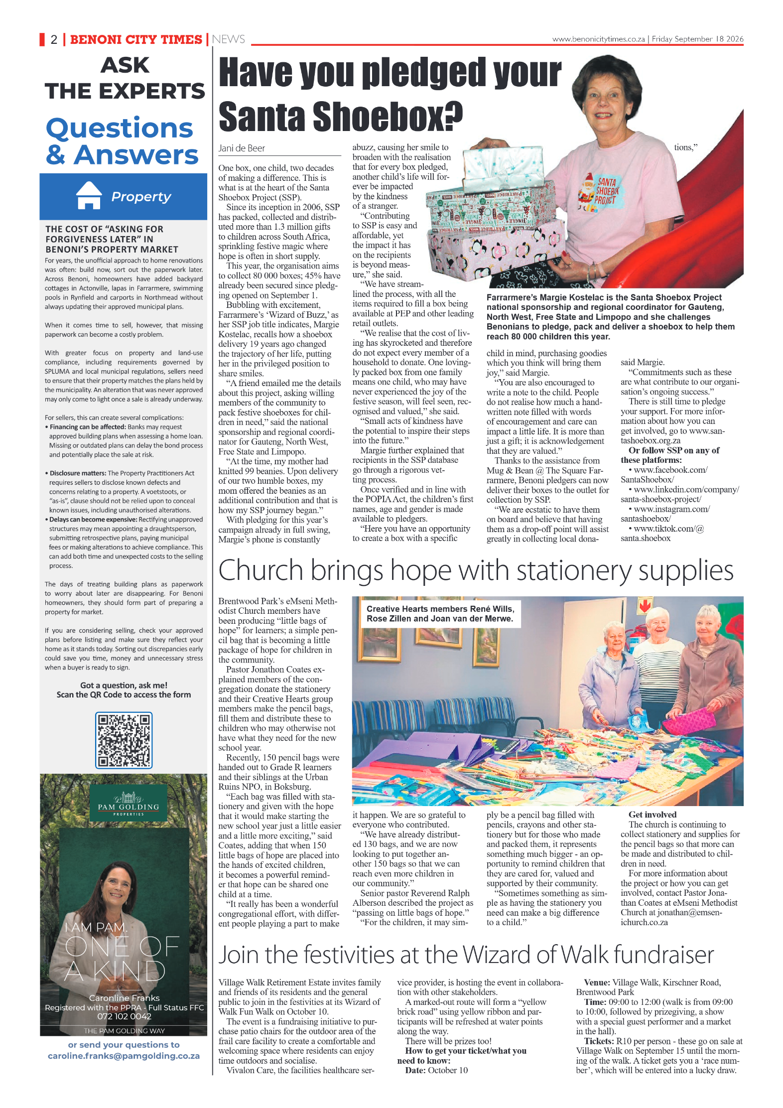 Benoni City Times 18 September 2026 page 2
