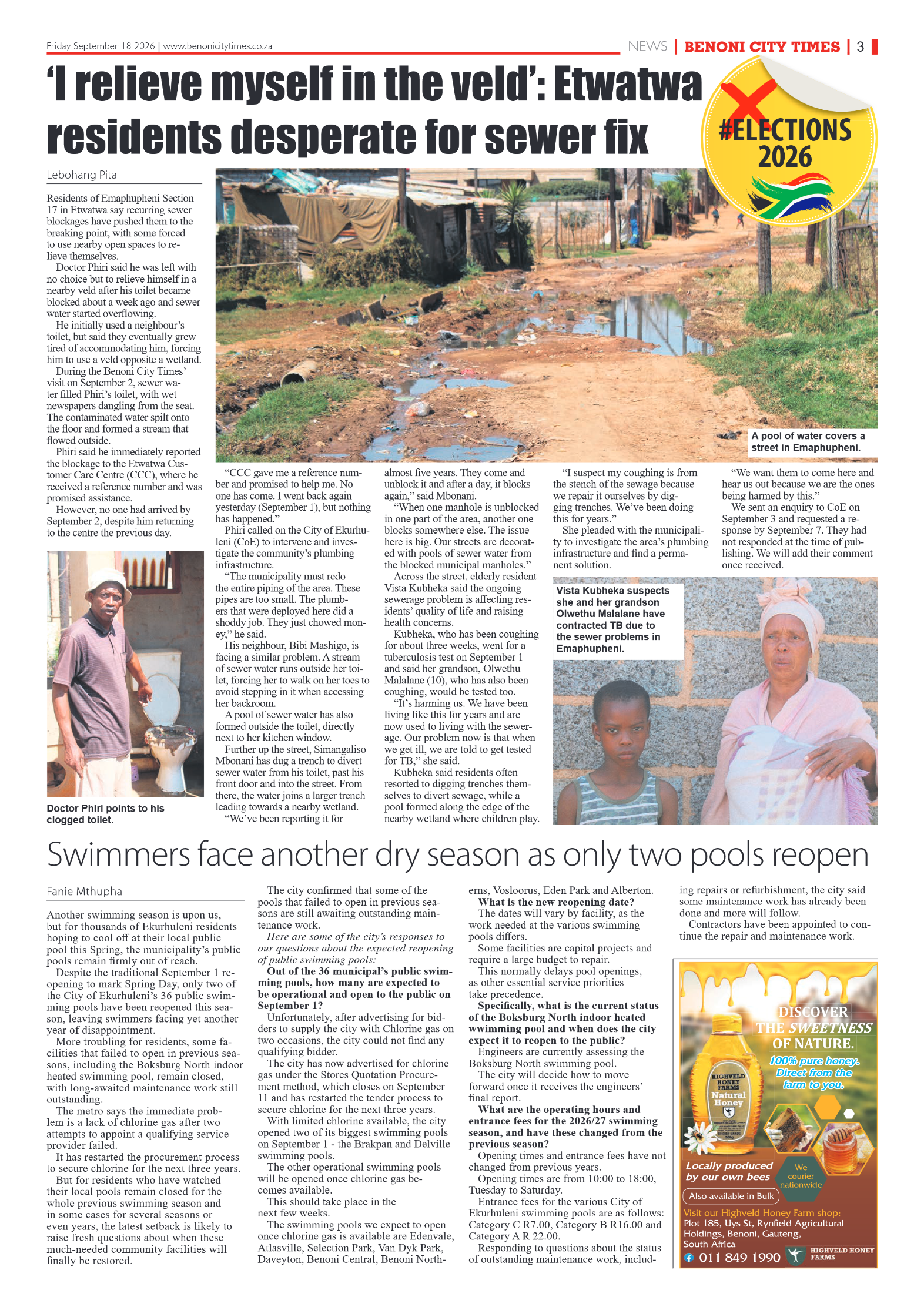 Benoni City Times 18 September 2026 page 3