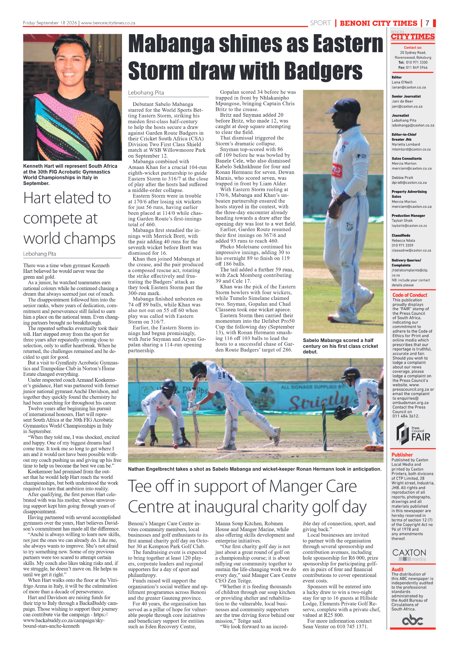 Benoni City Times 18 September 2026 page 7