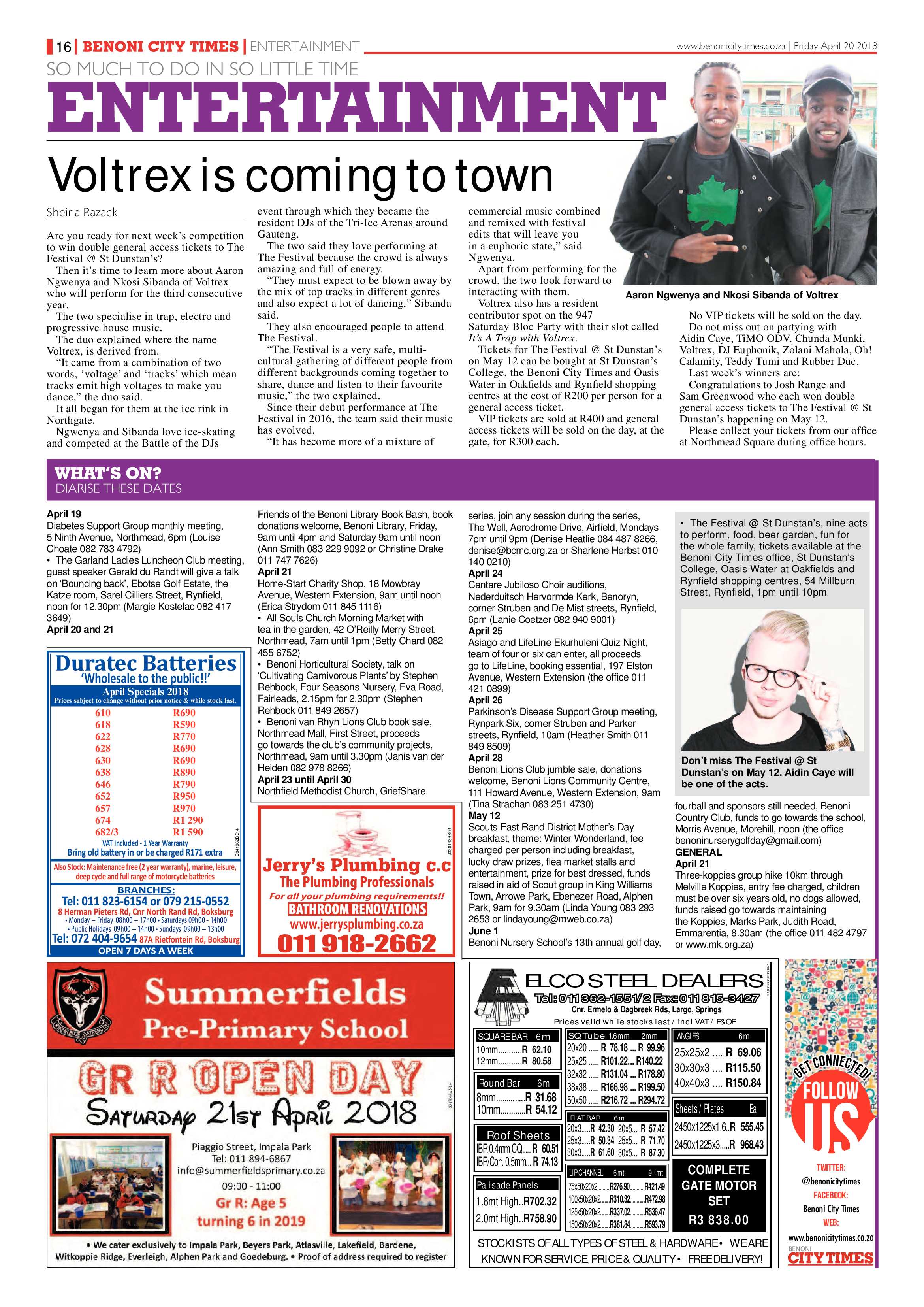 Benoni City Times 19 April 2018 page 16