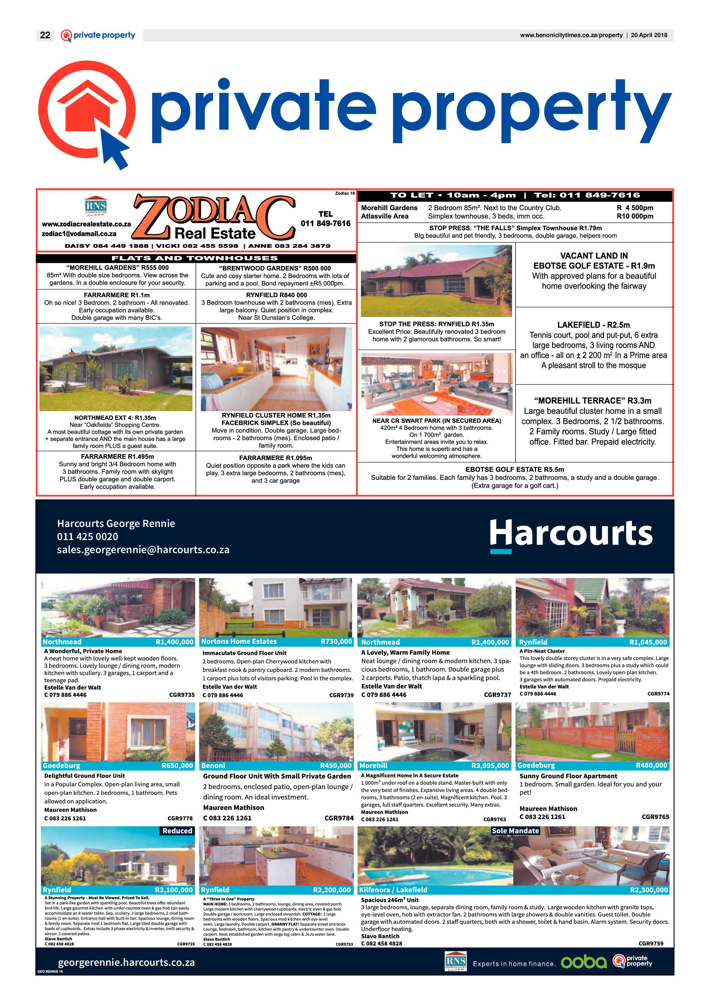 Benoni City Times 19 April 2018 page 22