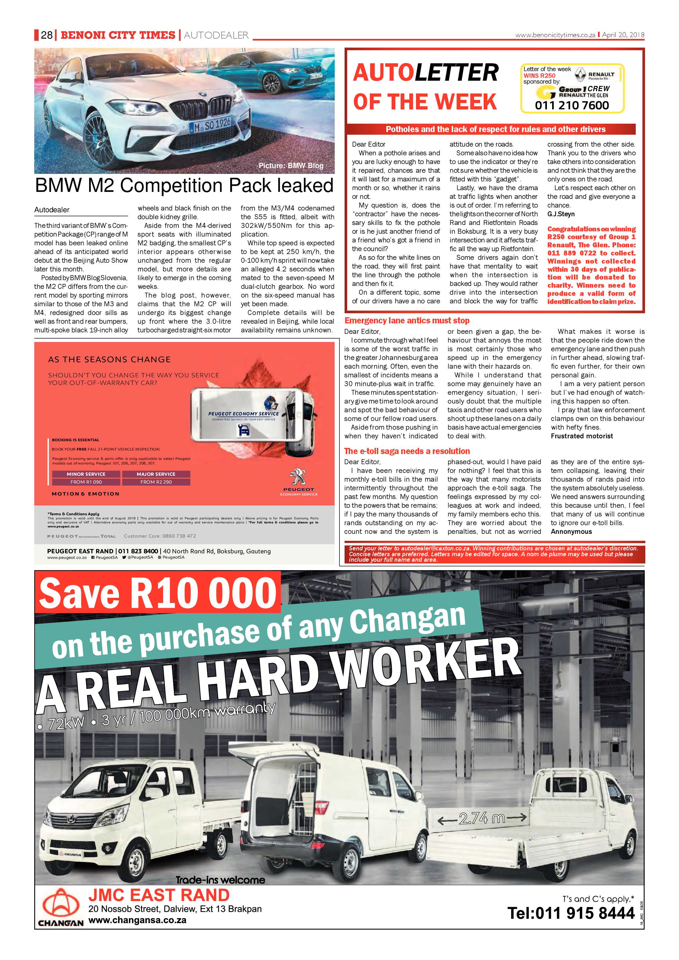 Benoni City Times 19 April 2018 page 28