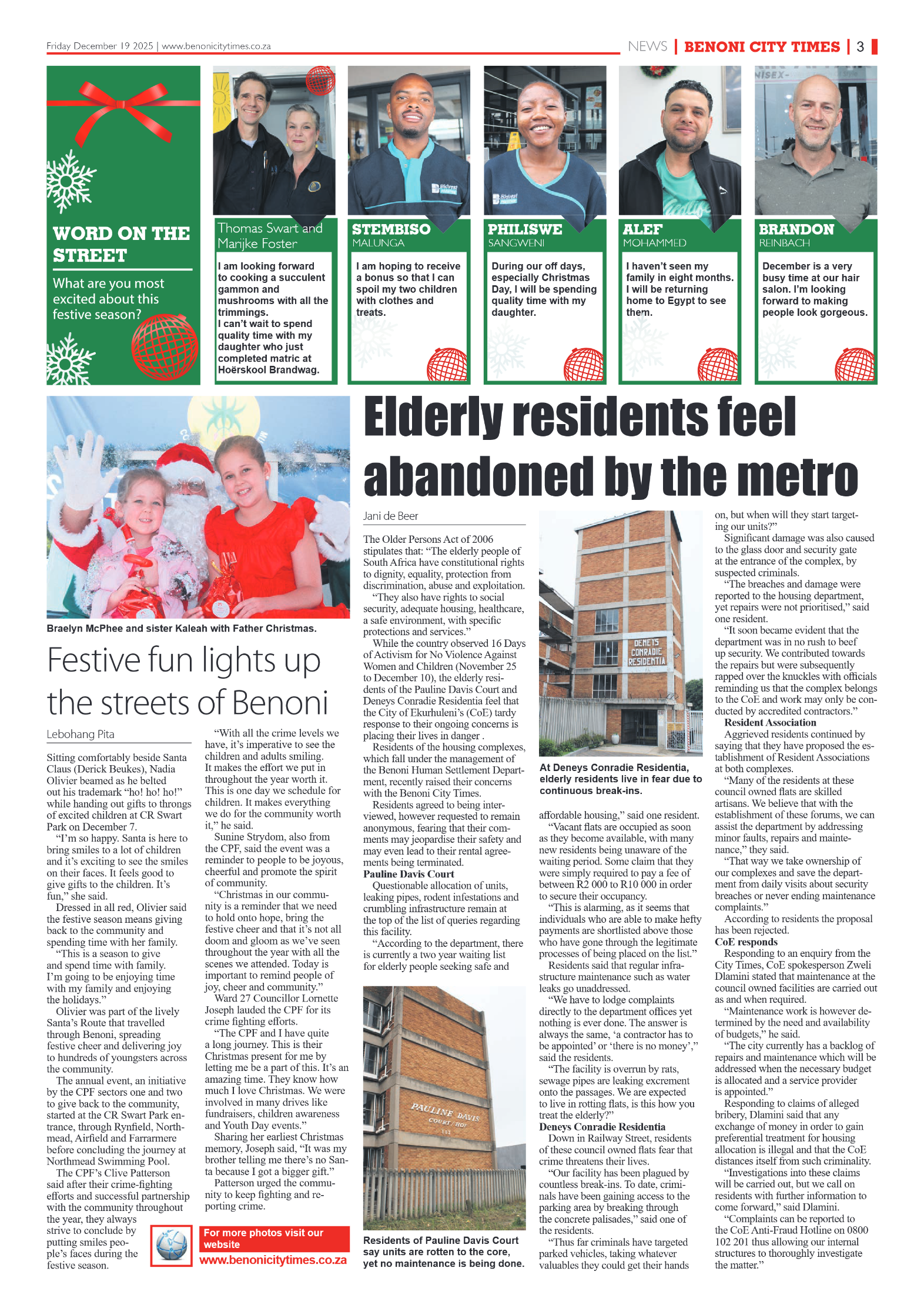Benoni City Times 19 December 2025 page 3