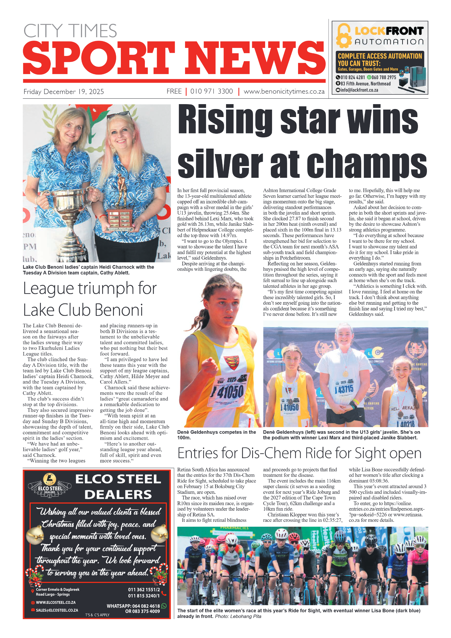 Benoni City Times 19 December 2025 page 8