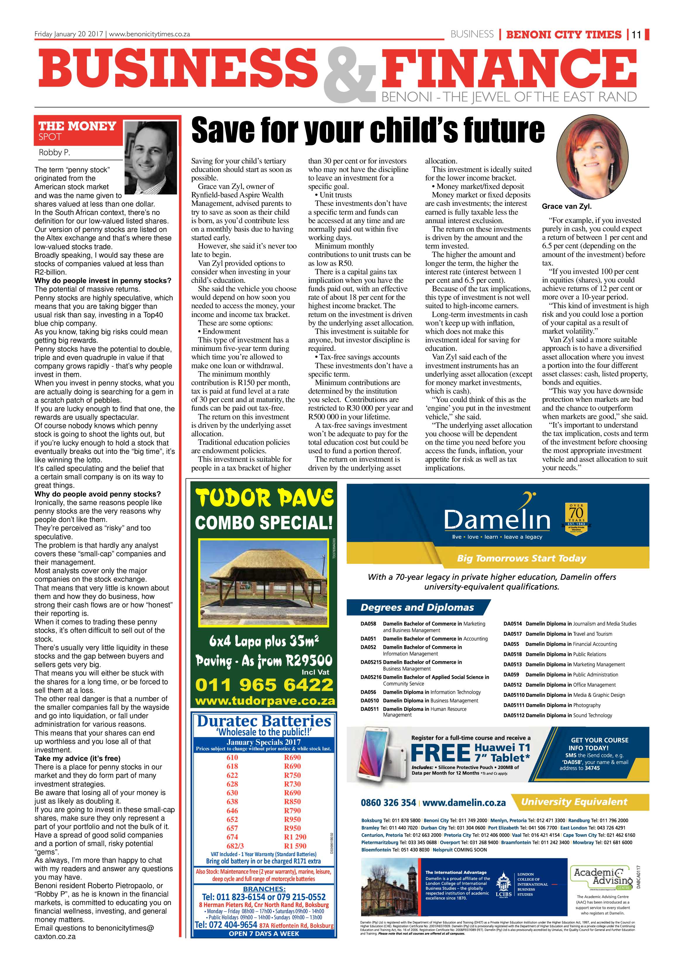 Benoni City Times 19 January 2017 page 11