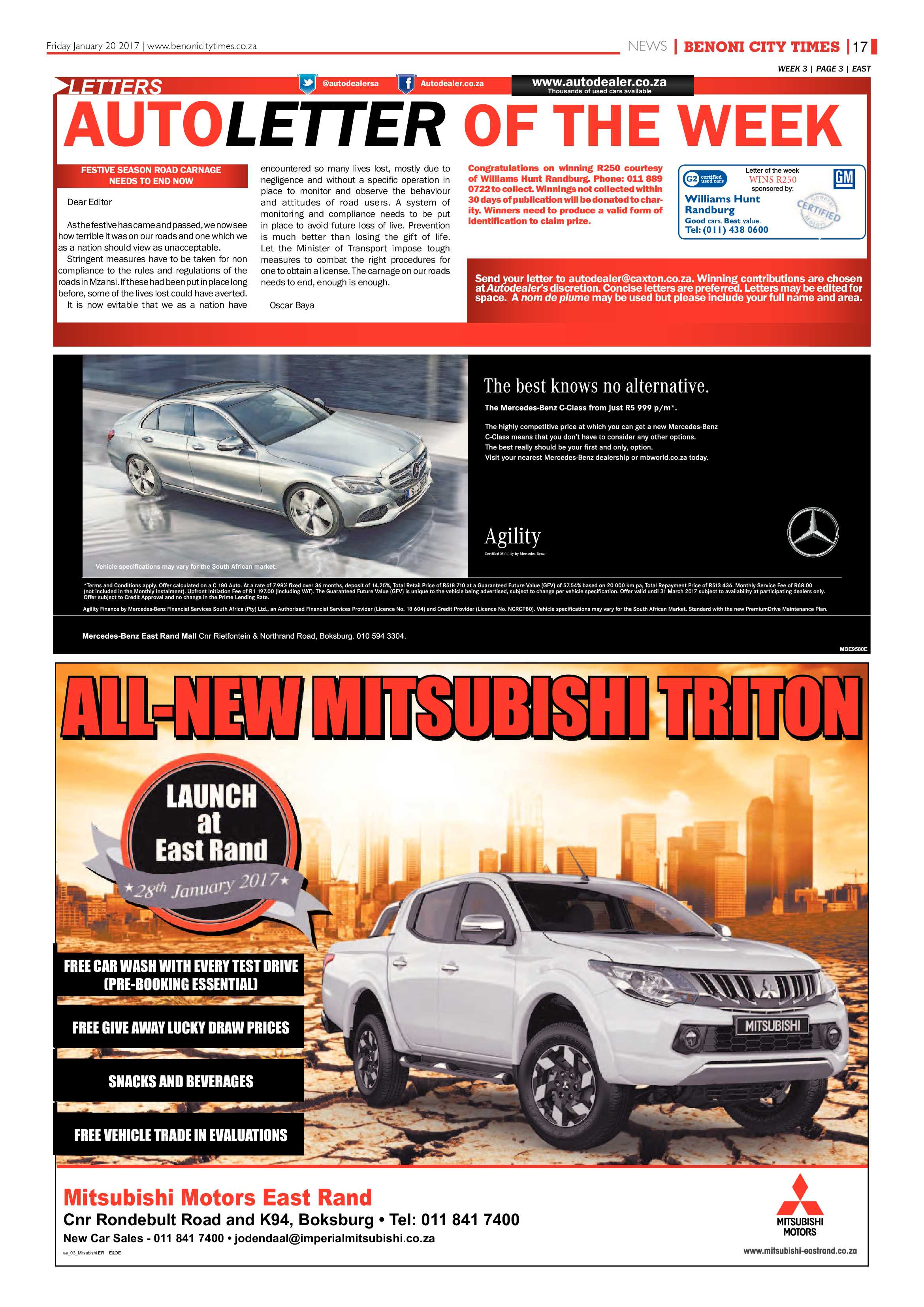 Benoni City Times 19 January 2017 page 17