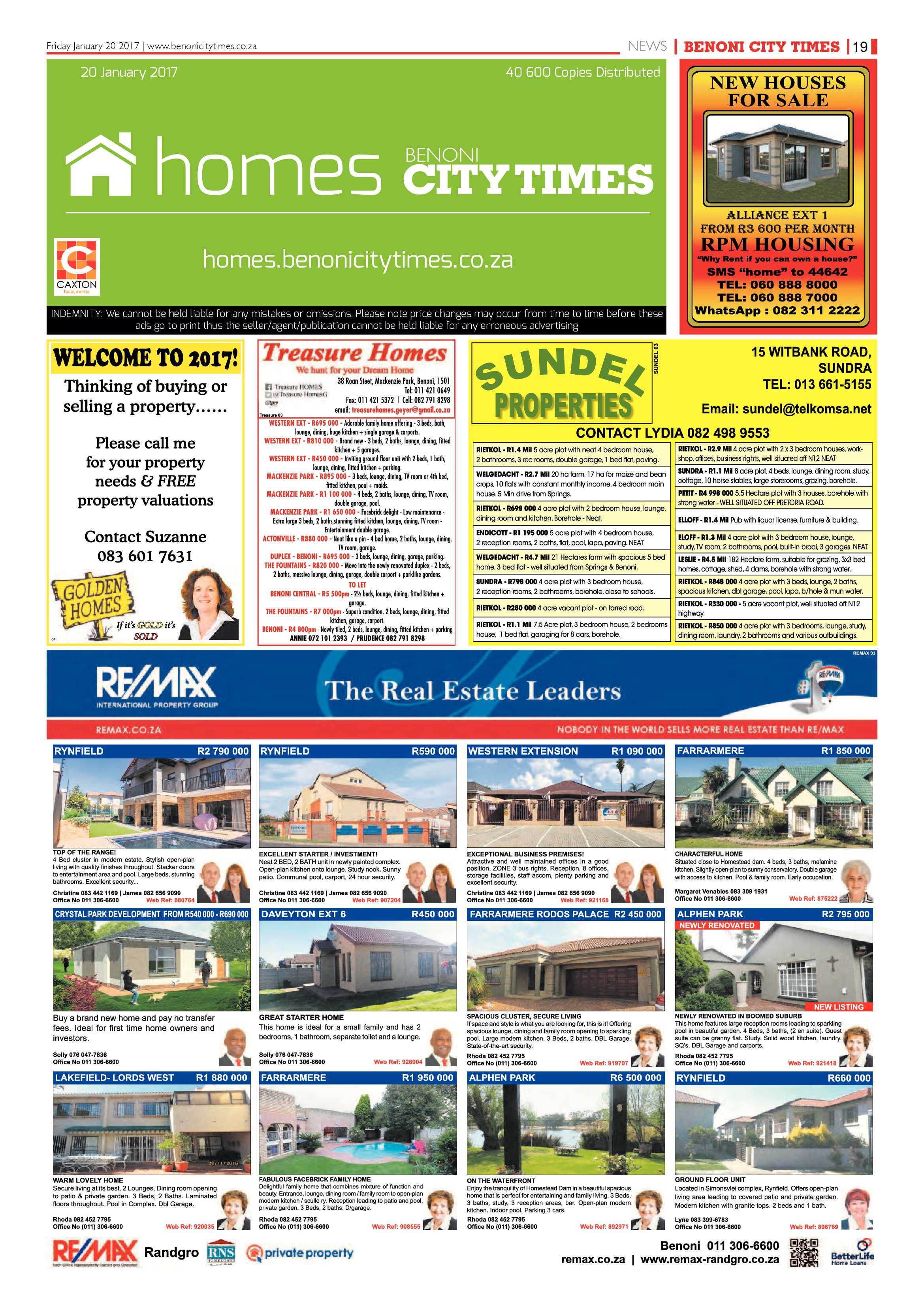 Benoni City Times 19 January 2017 page 19