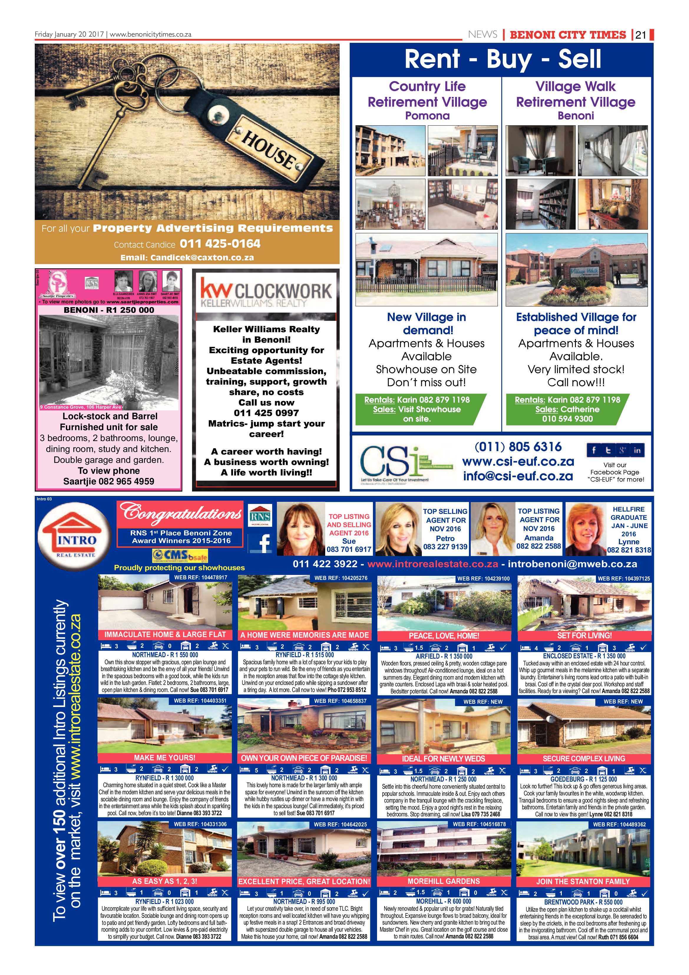 Benoni City Times 19 January 2017 page 21