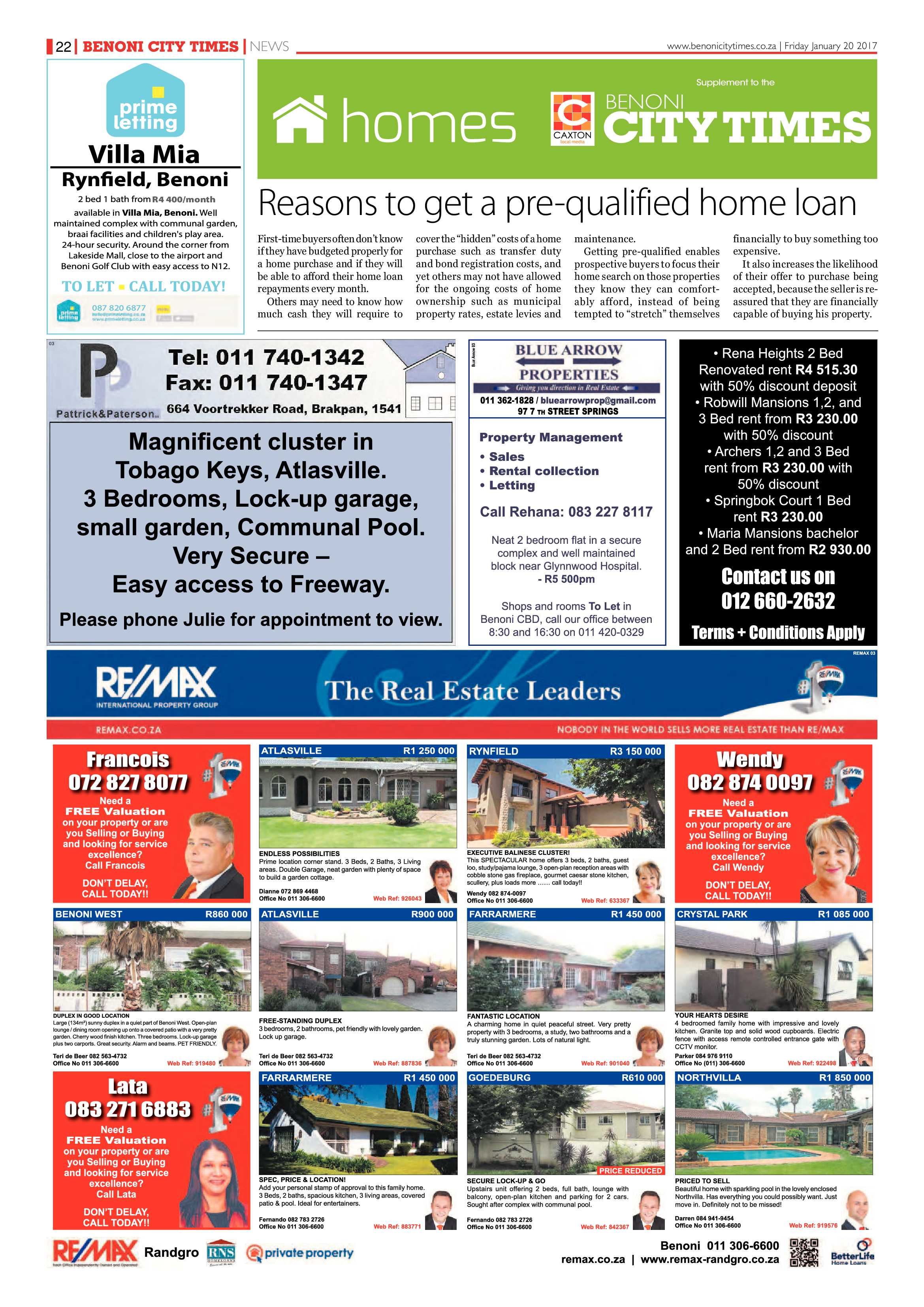 Benoni City Times 19 January 2017 page 22