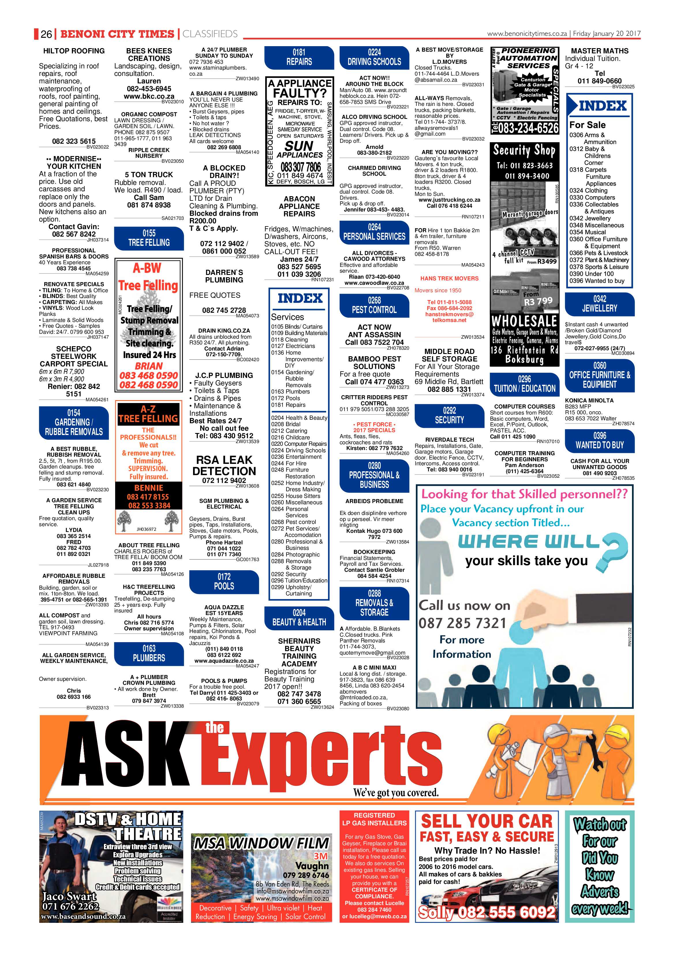 Benoni City Times 19 January 2017 page 26