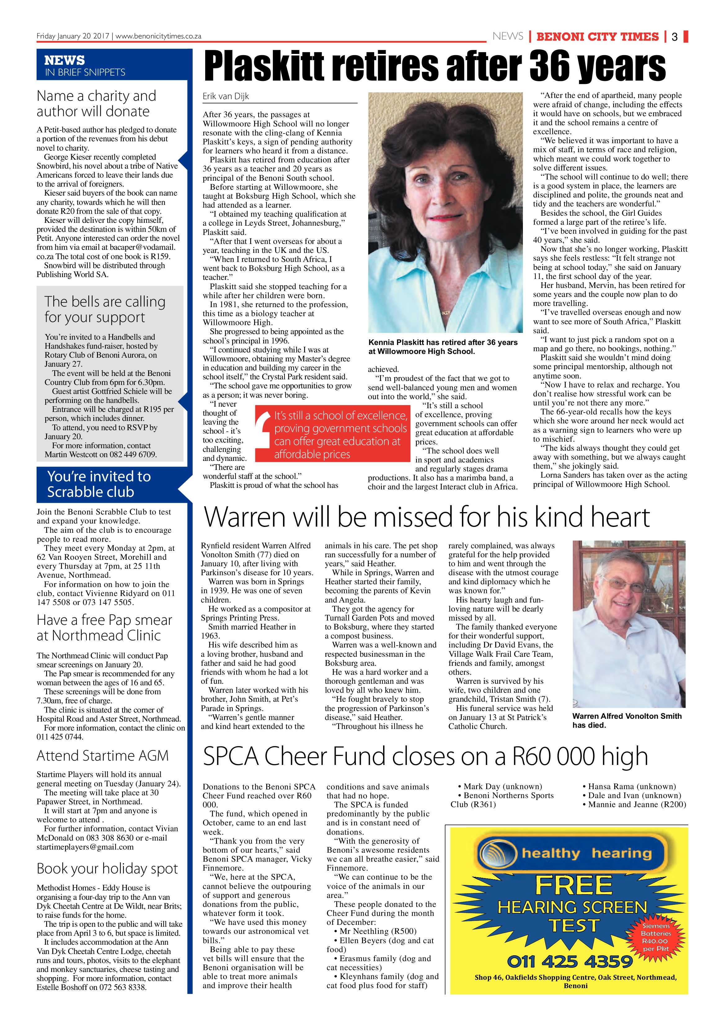 Benoni City Times 19 January 2017 page 3