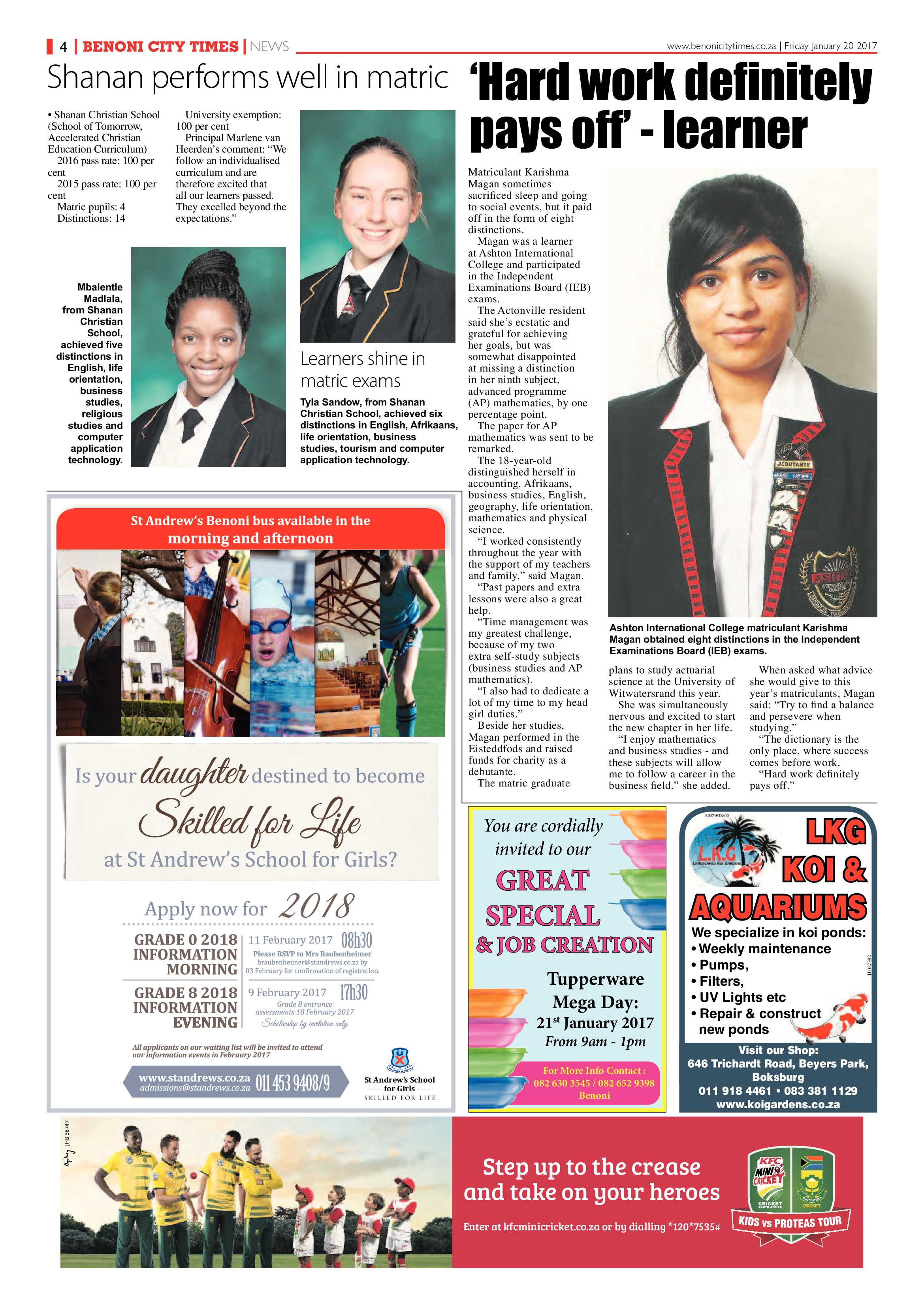 Benoni City Times 19 January 2017 page 4