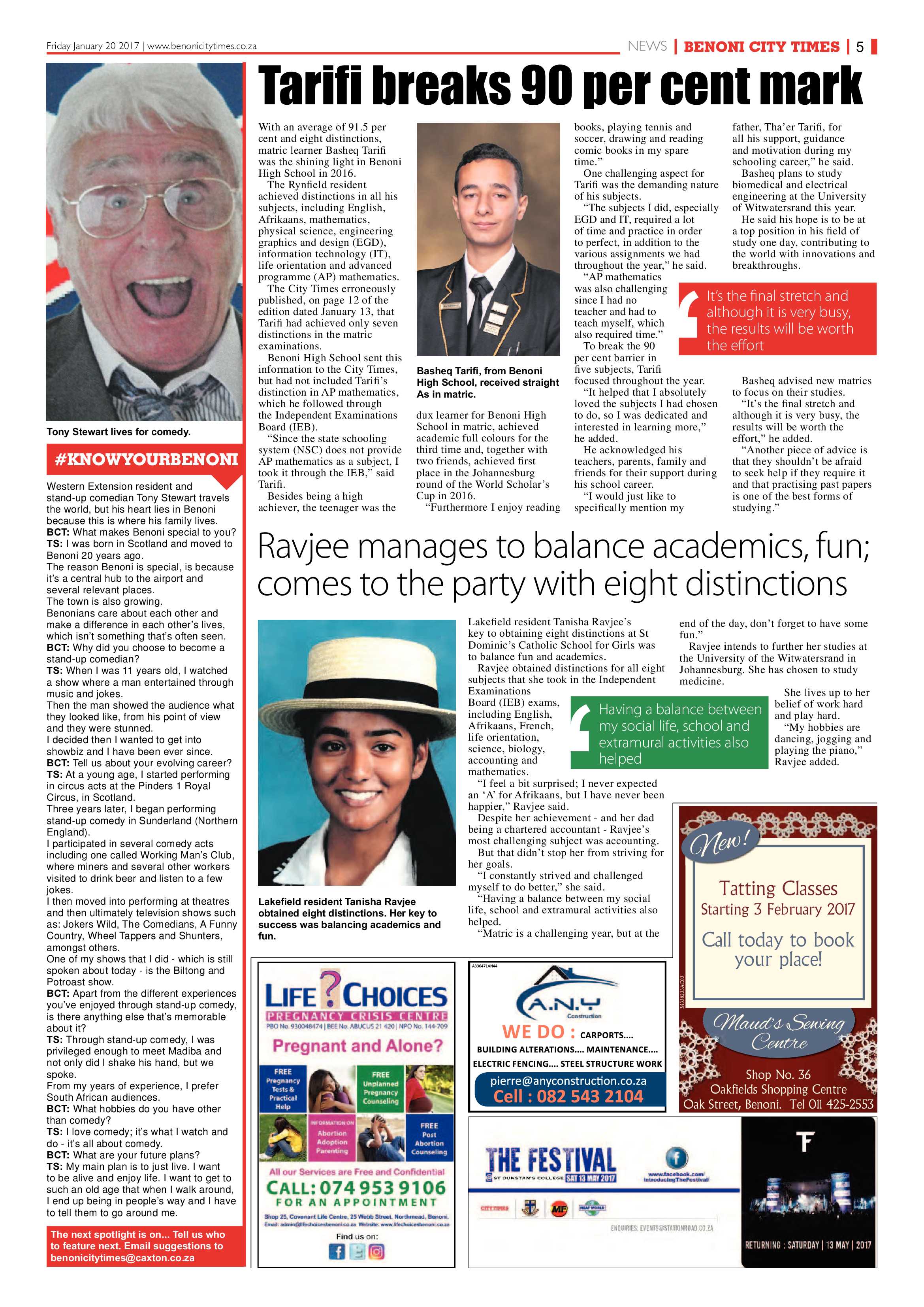 Benoni City Times 19 January 2017 page 5