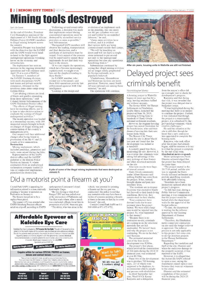 Benoni City Times 19 January 2024 page 2