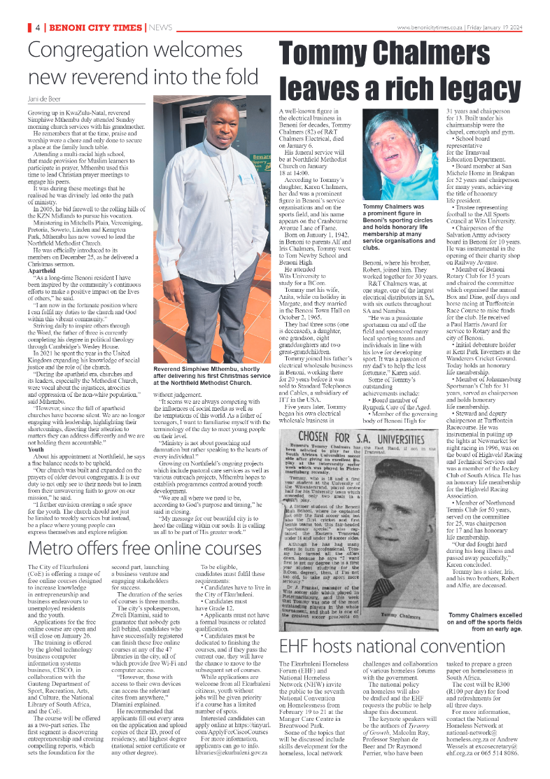 Benoni City Times 19 January 2024 page 4