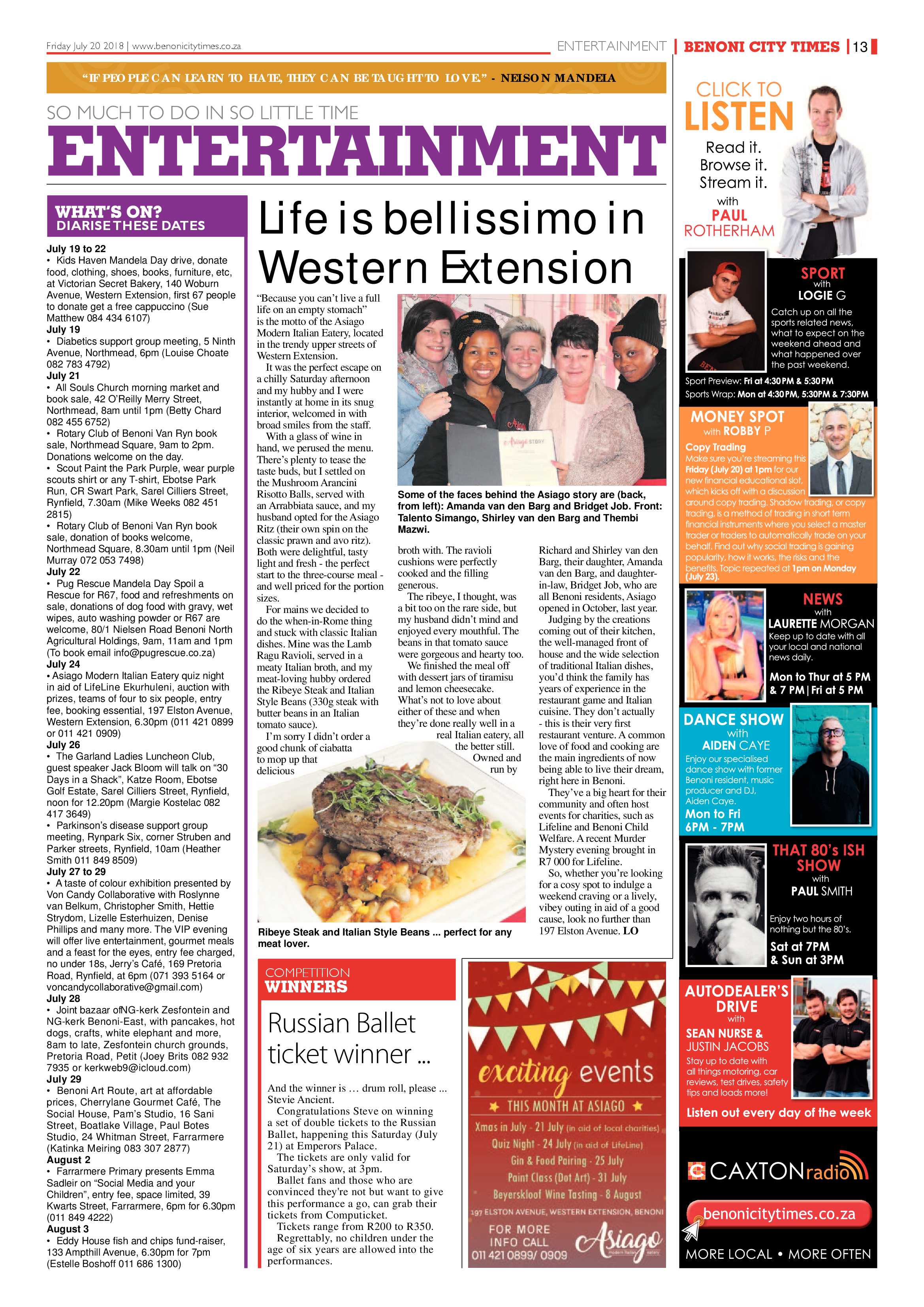 Benoni City Times 19 July 2018 page 13
