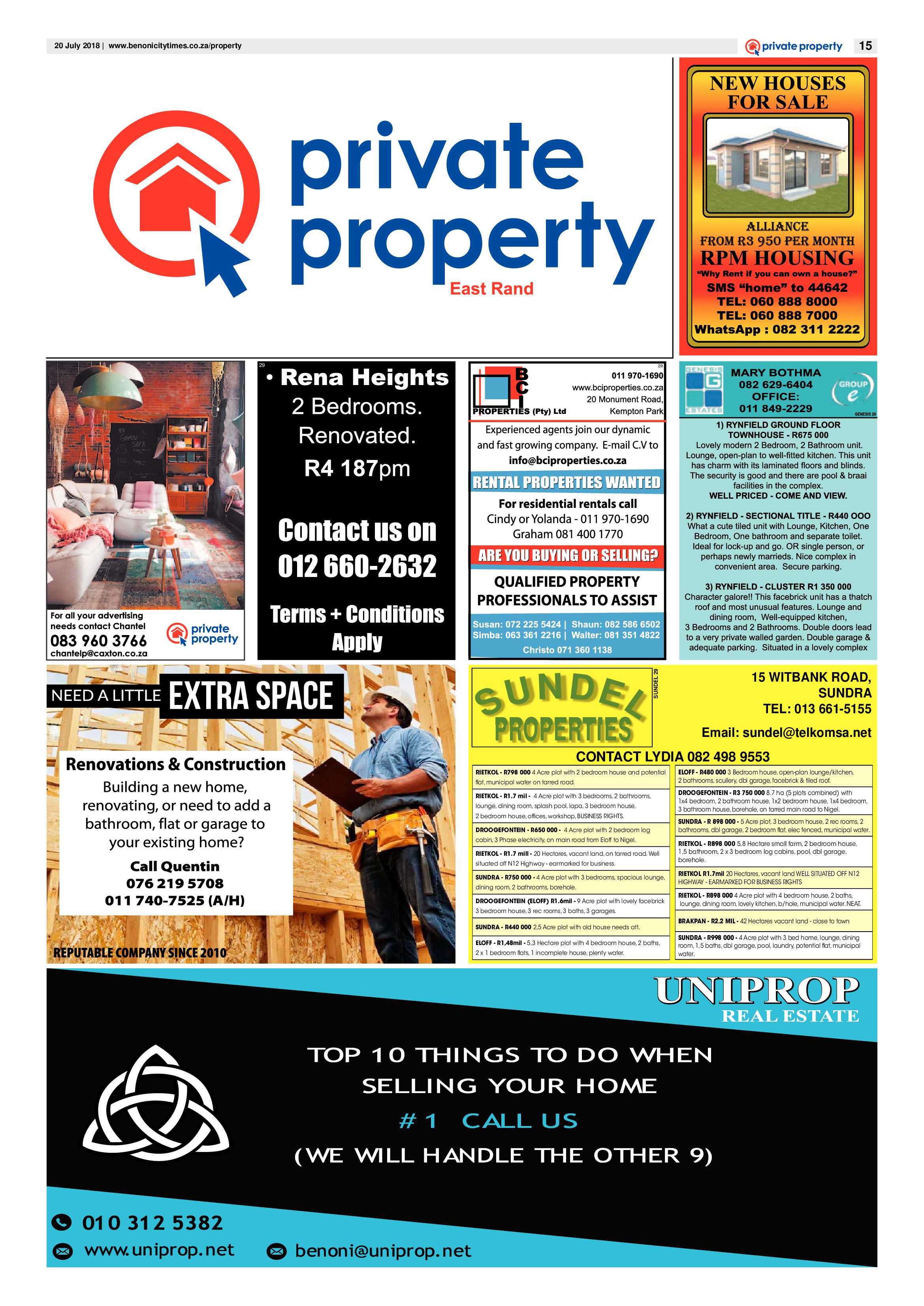 Benoni City Times 19 July 2018 page 15