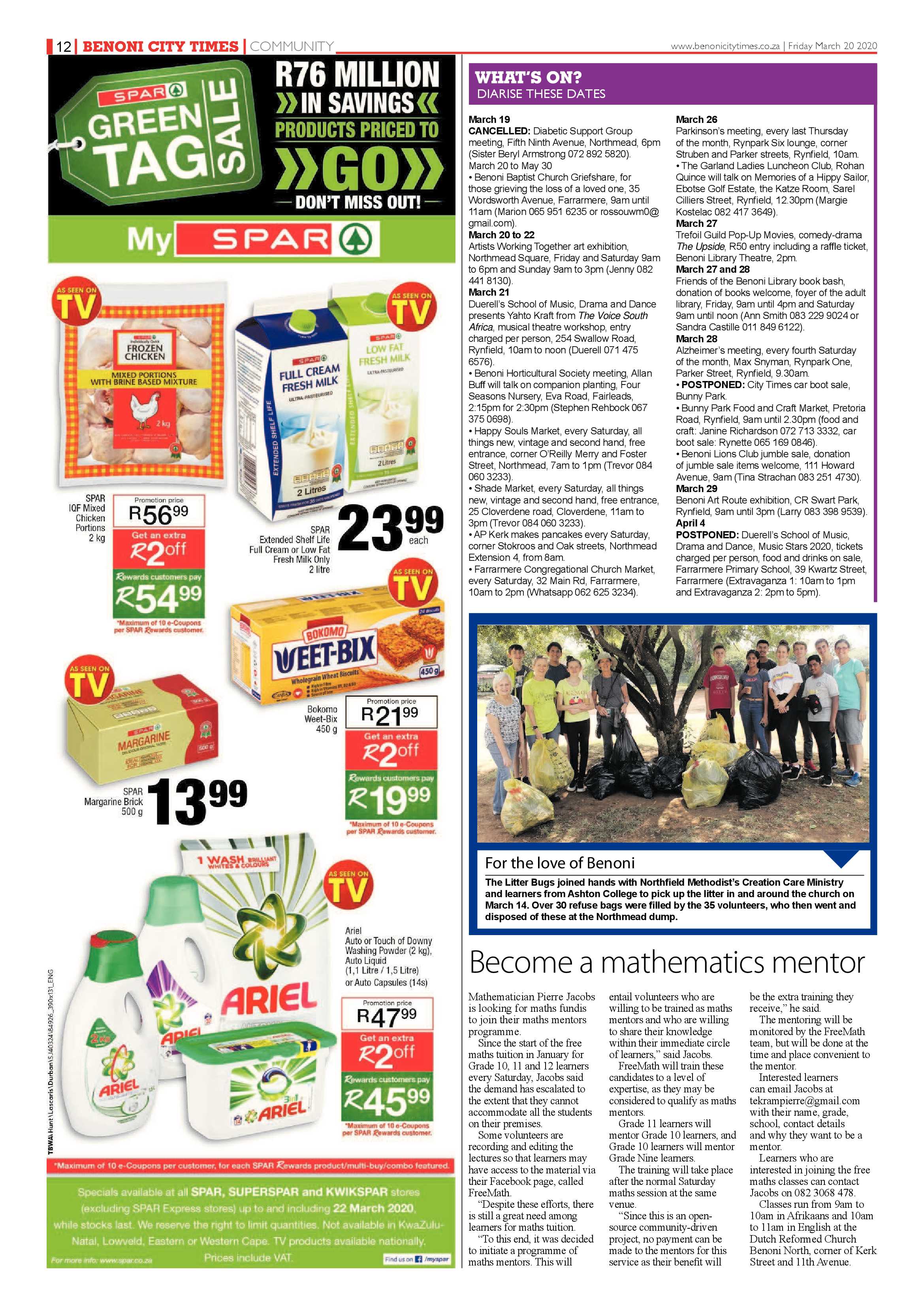 Benoni City Times 19 March 2020 page 12