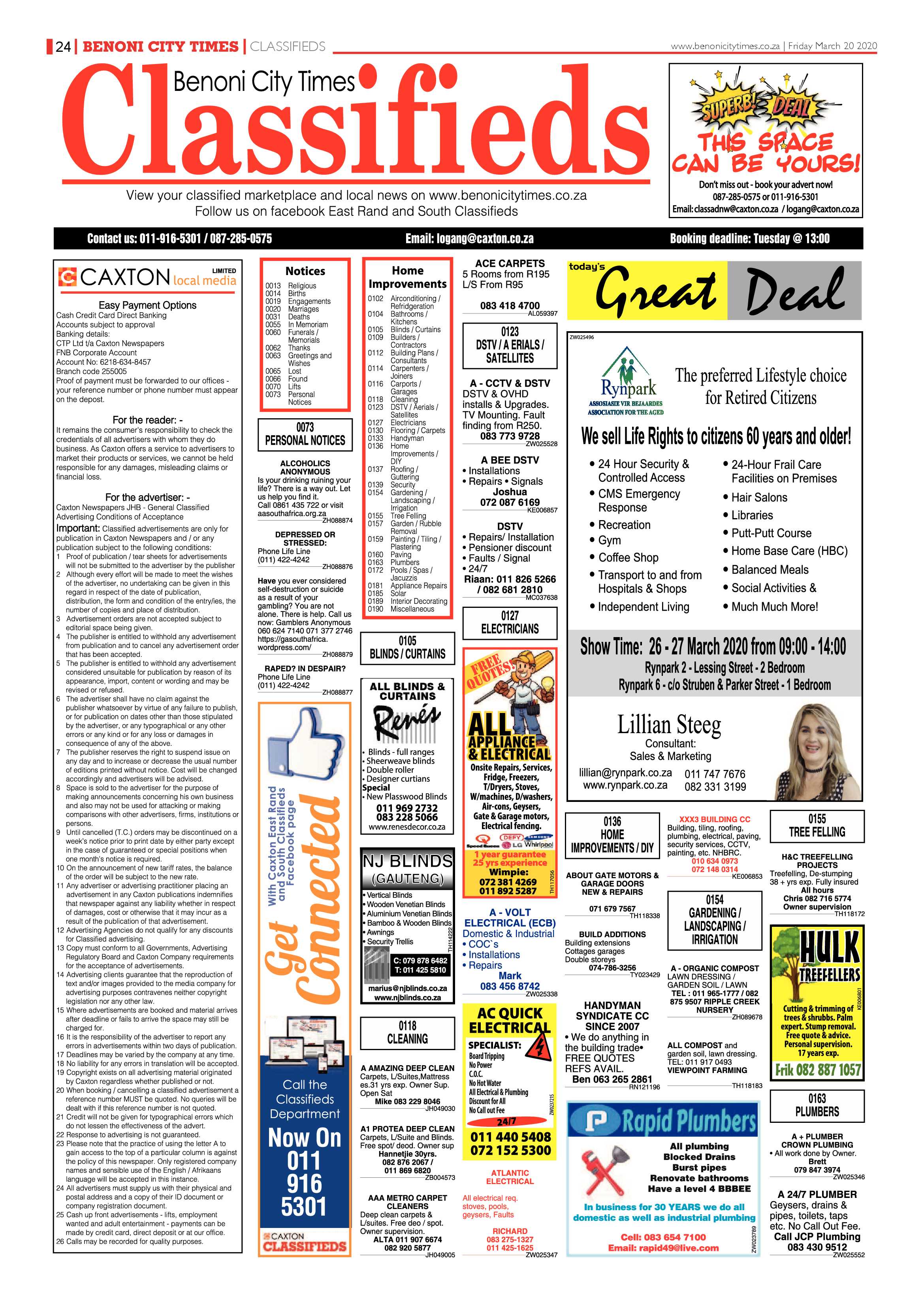 Benoni City Times 19 March 2020 page 24