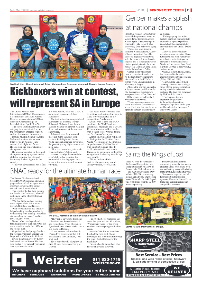 Benoni City Times 19 May 2023 page 11