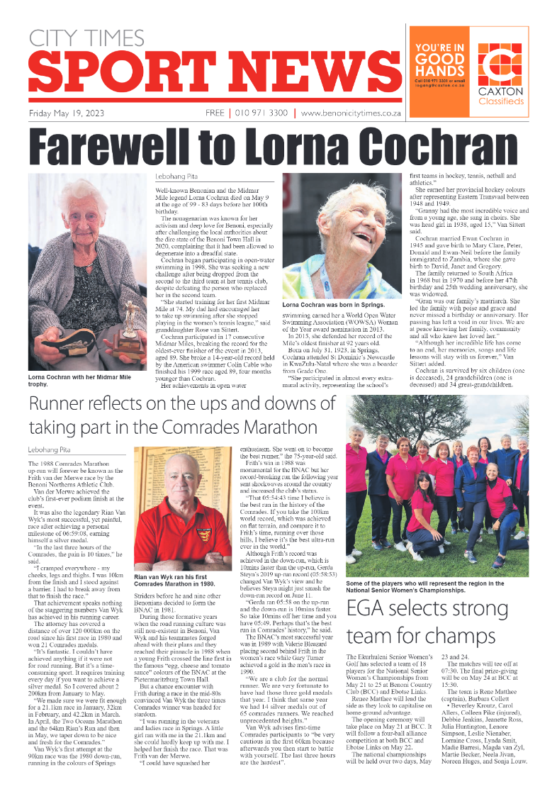 Benoni City Times 19 May 2023 page 12