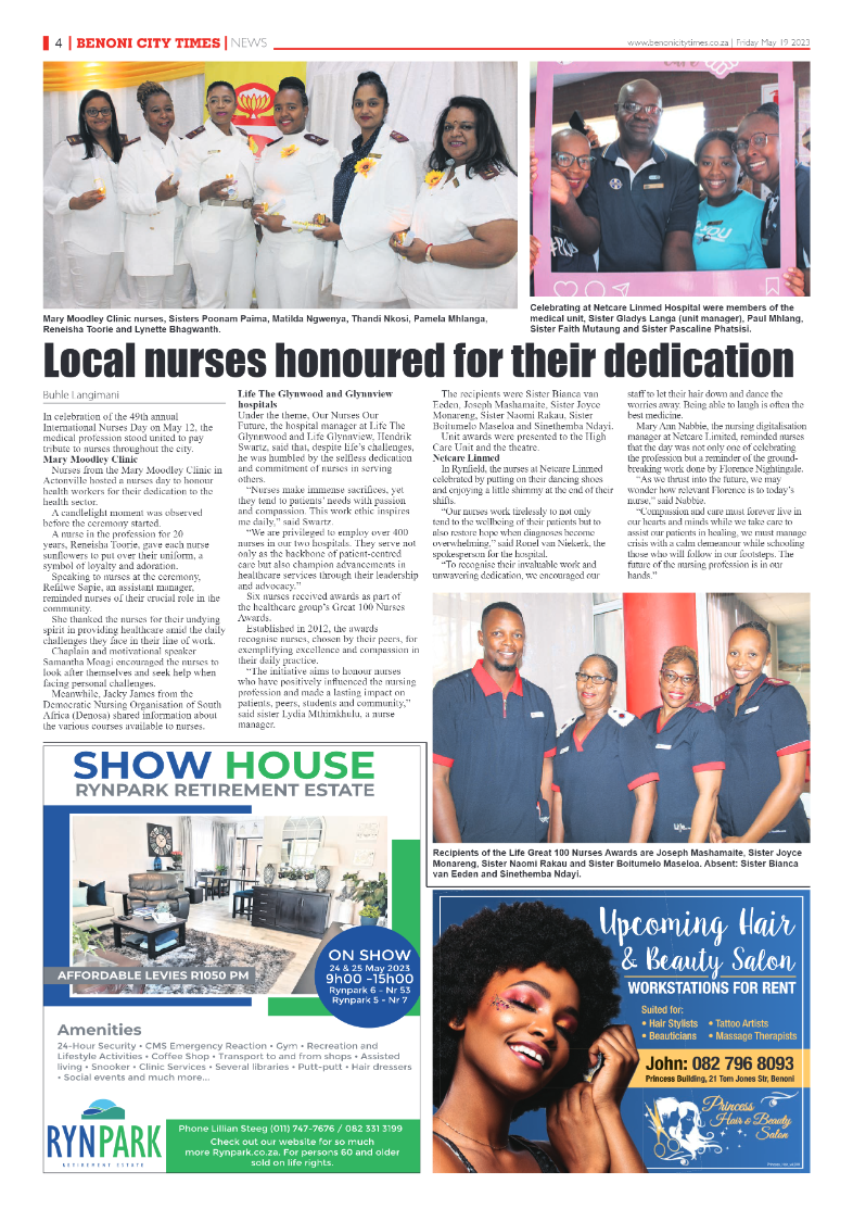 Benoni City Times 19 May 2023 page 4