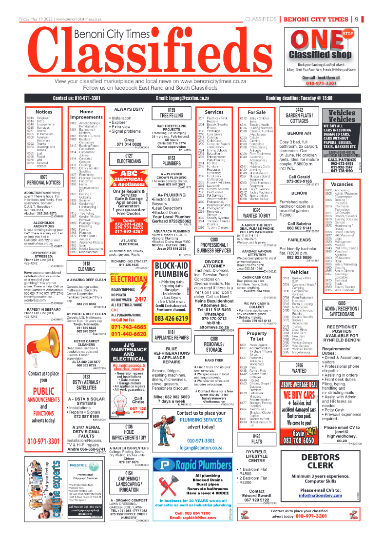 Benoni City Times 19 May 2023 page 9