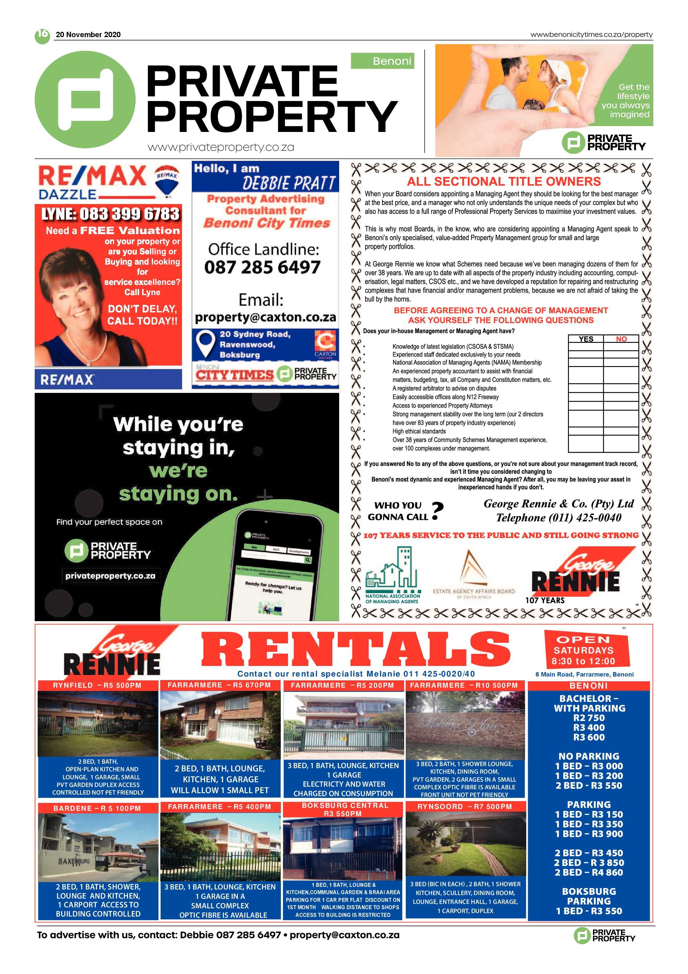Benoni City Times 19 November 2020 page 16