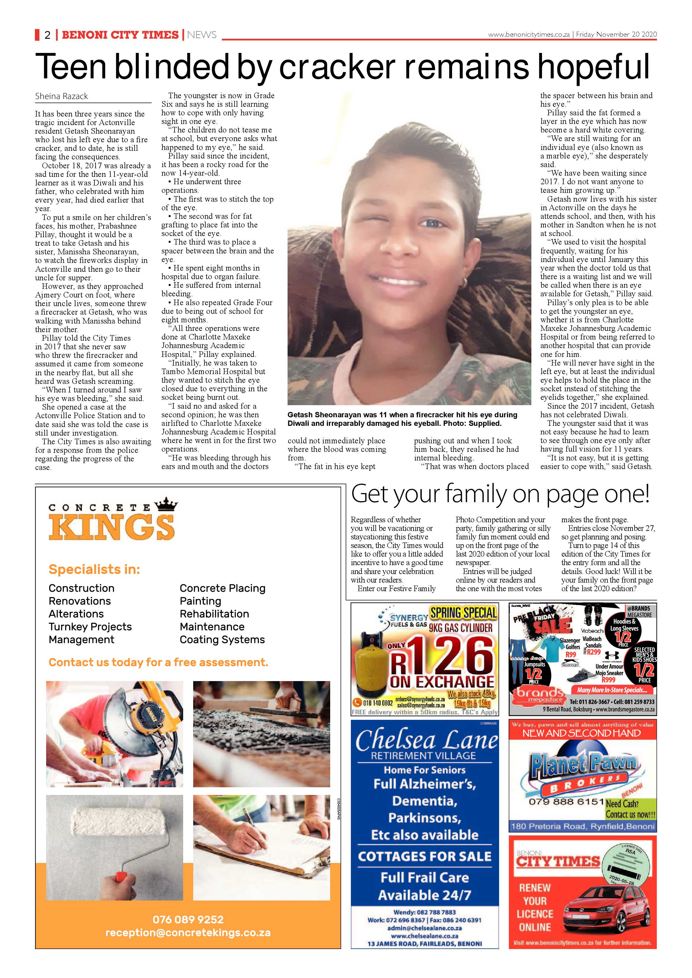 Benoni City Times 19 November 2020 page 2