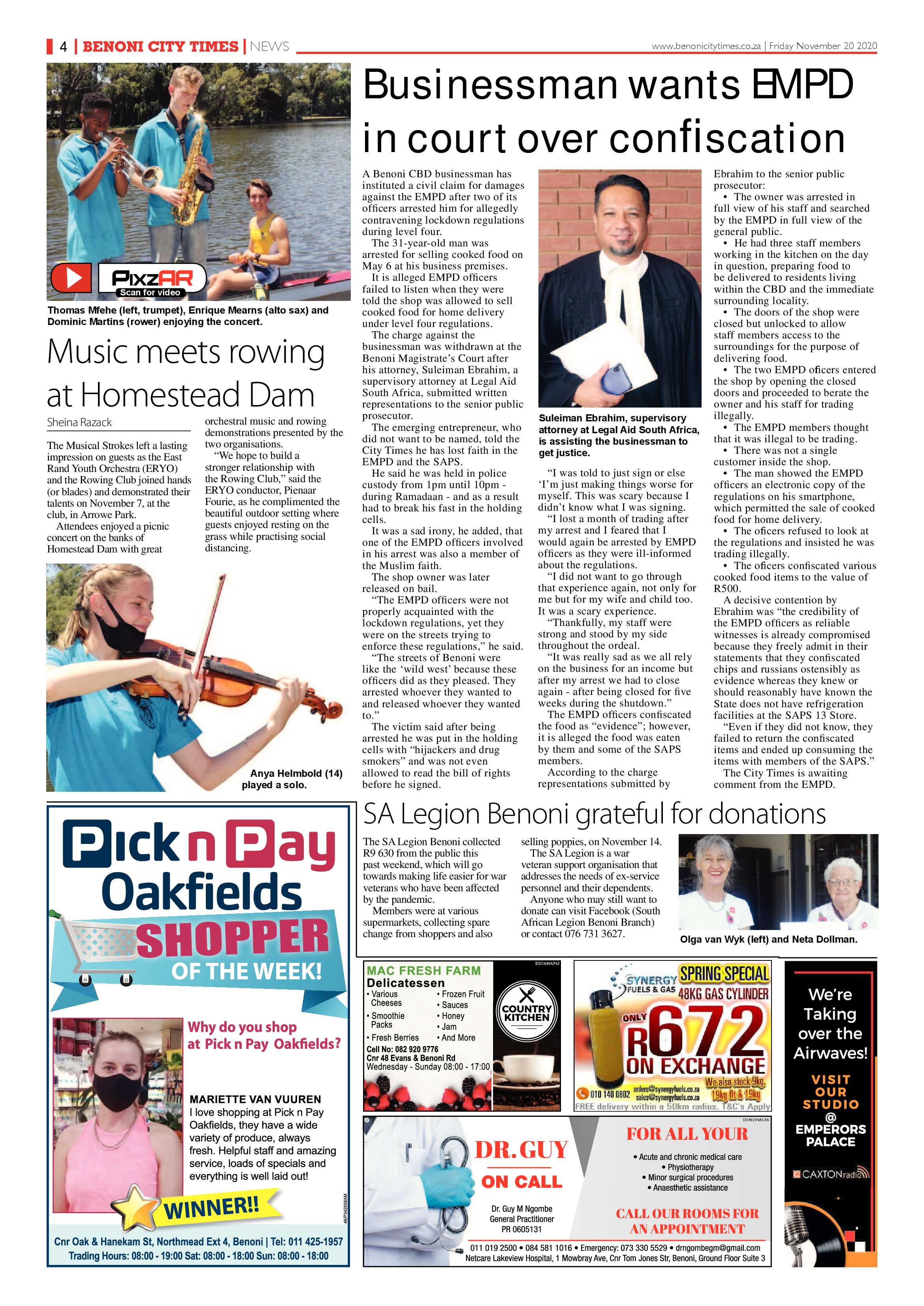 Benoni City Times 19 November 2020 page 4