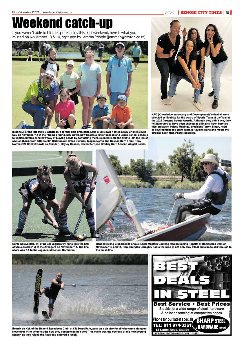 Benoni City Times 19 November 2021 page 15