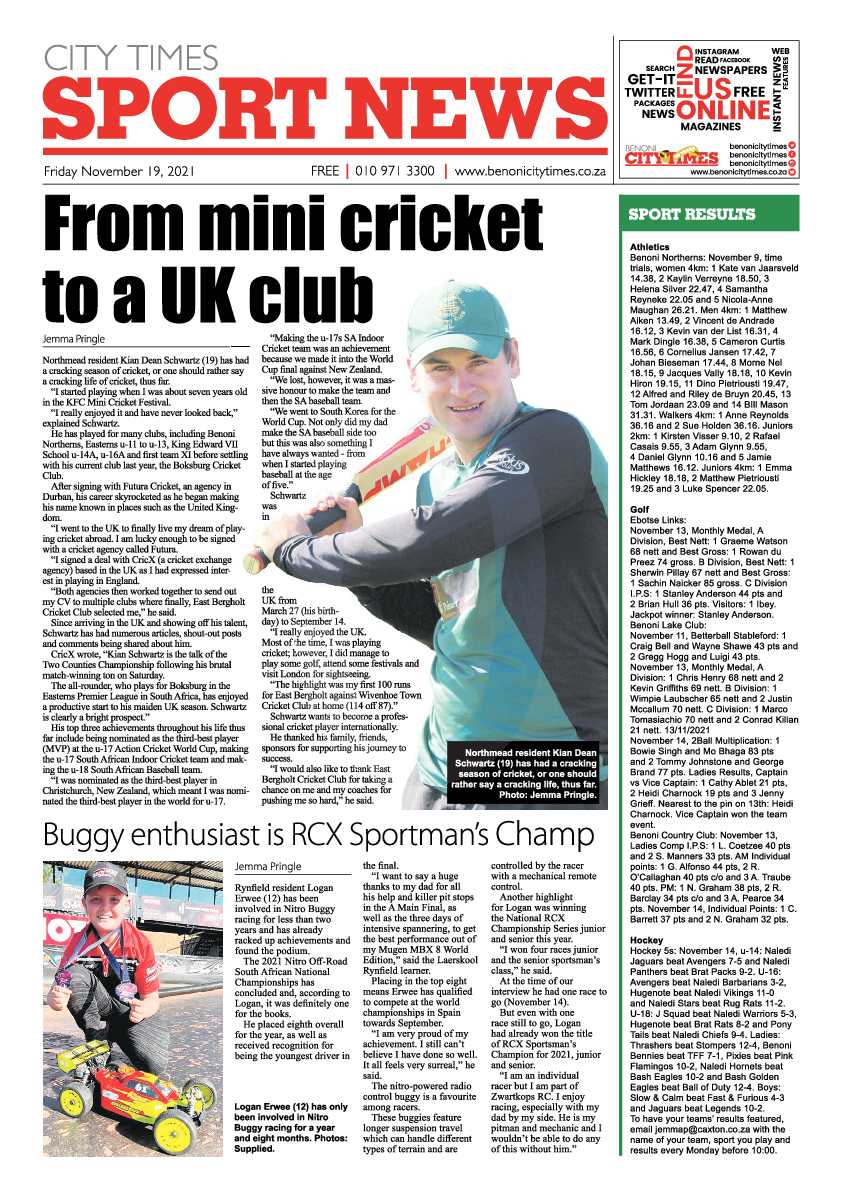 Benoni City Times 19 November 2021 page 16