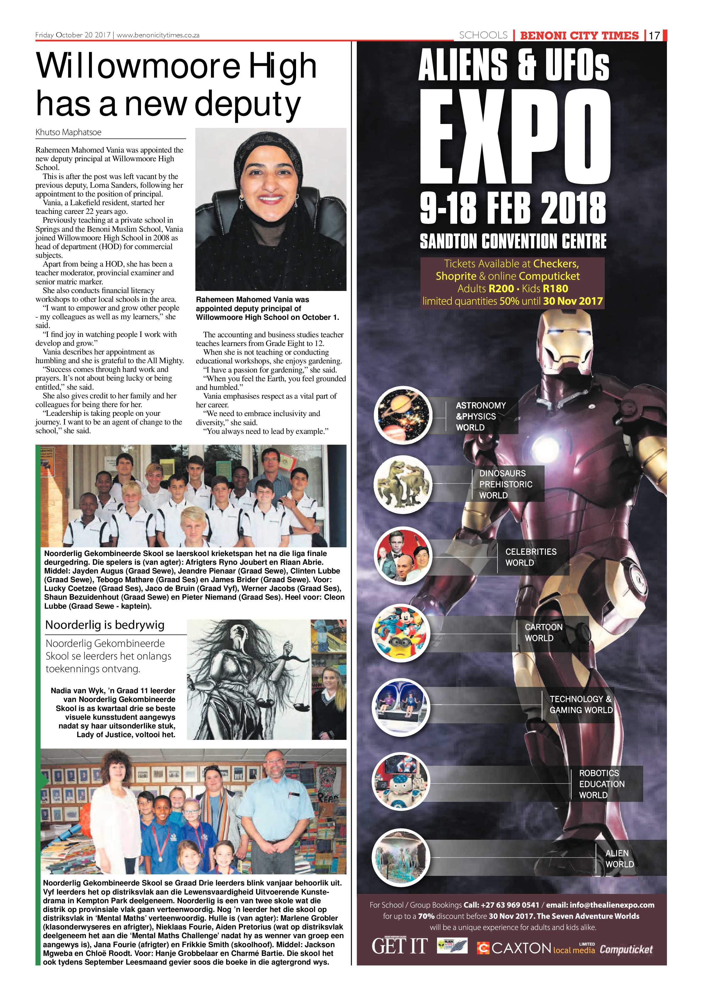 Benoni City Times 19 October 2017 page 17