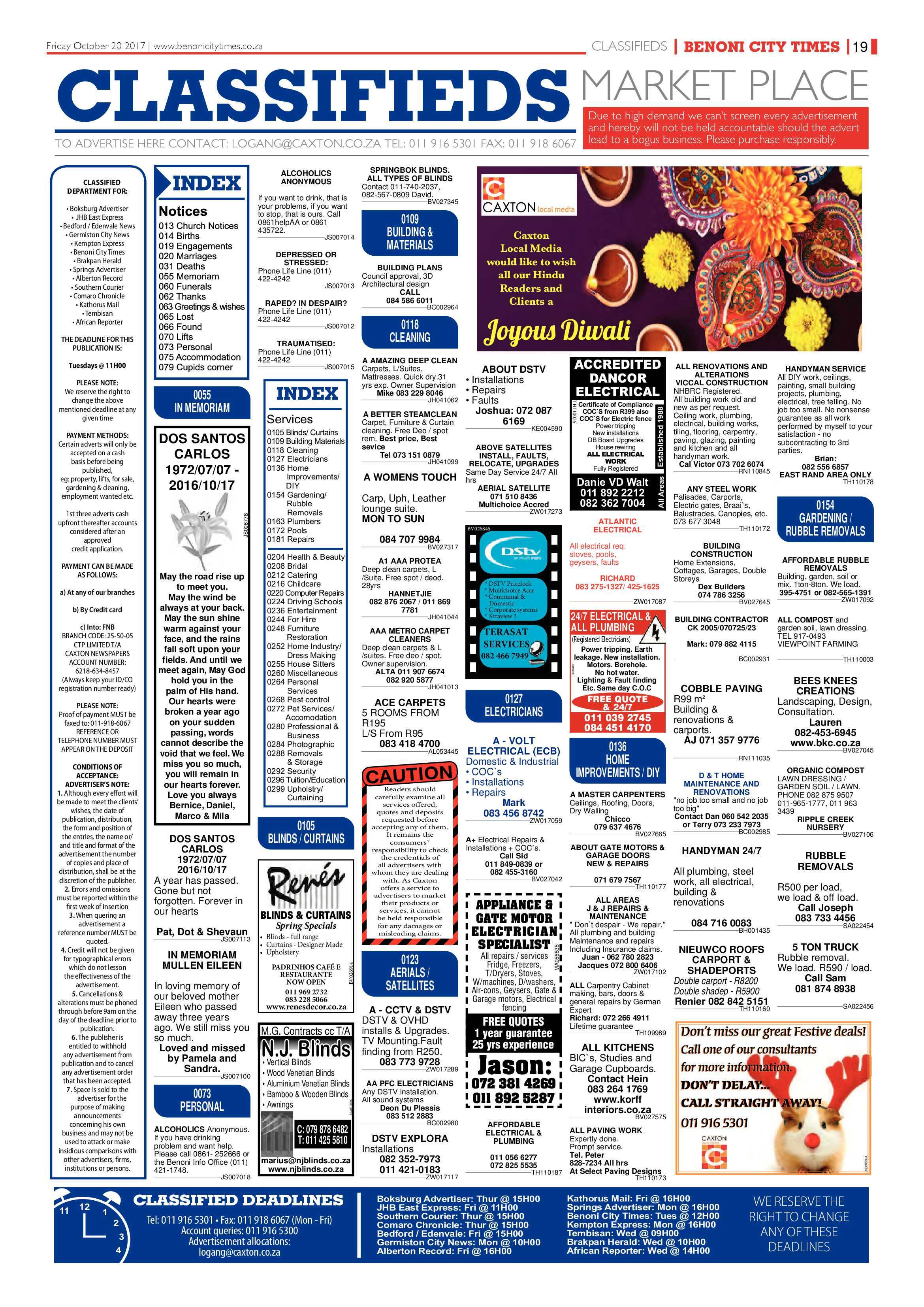 Benoni City Times 19 October 2017 page 19