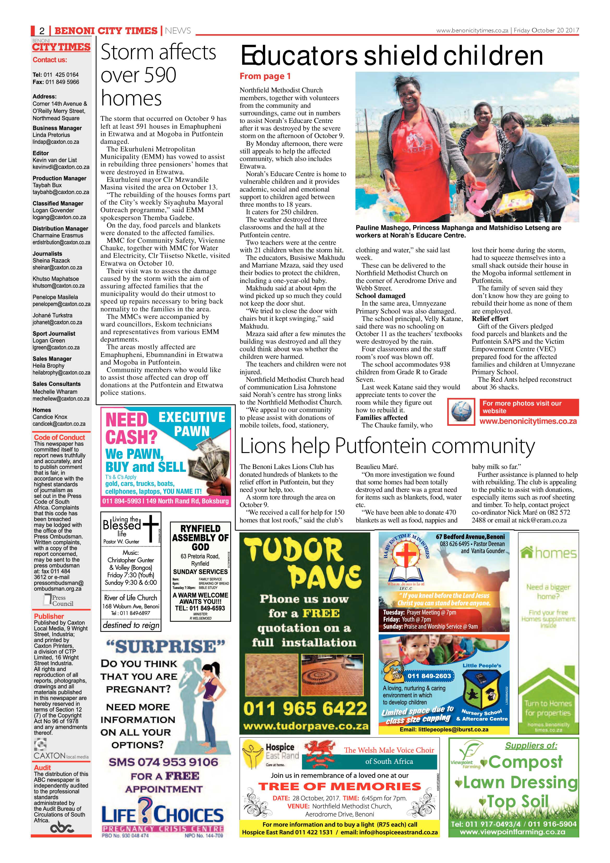 Benoni City Times 19 October 2017 page 2